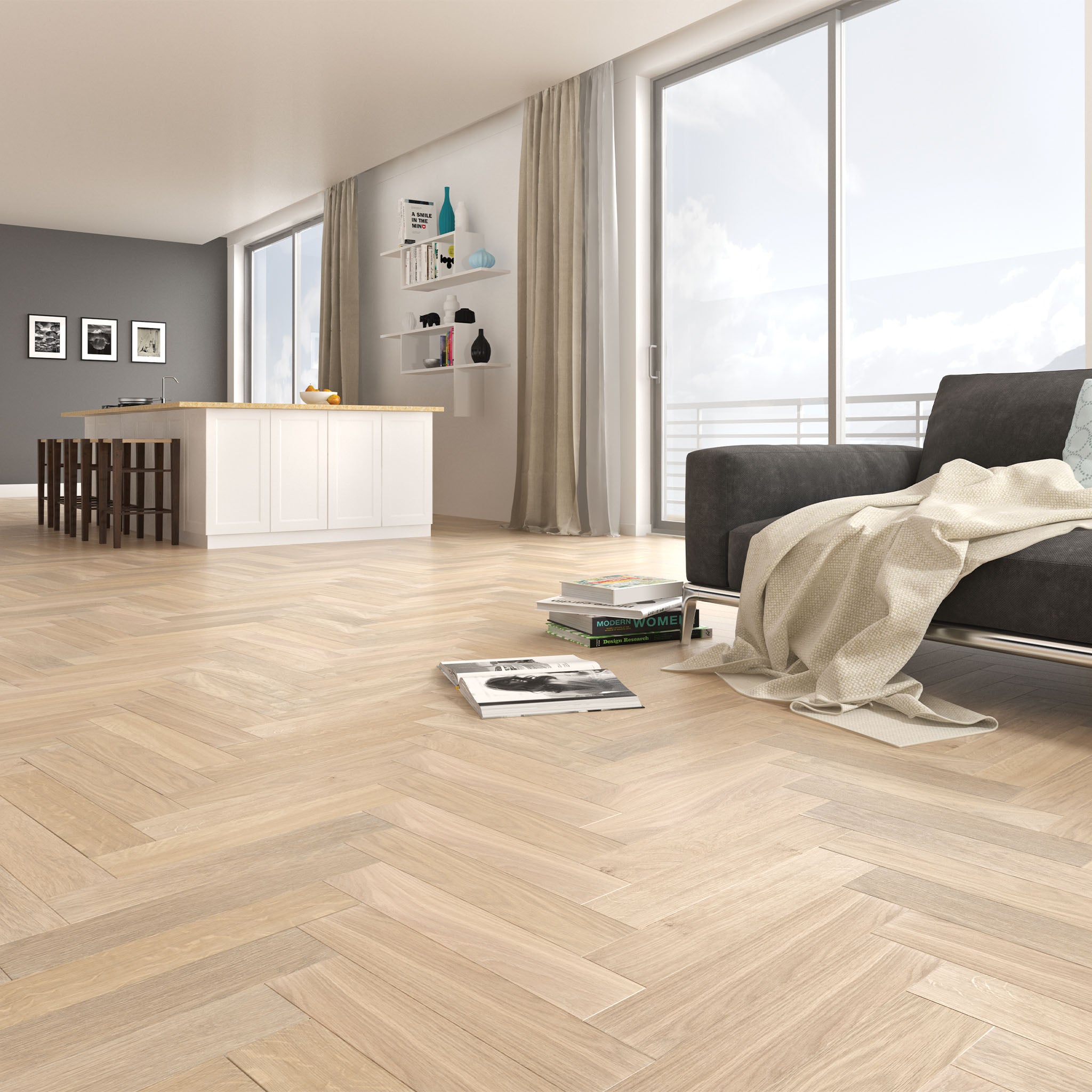 Soho Herringbone Oak 373 gallery image