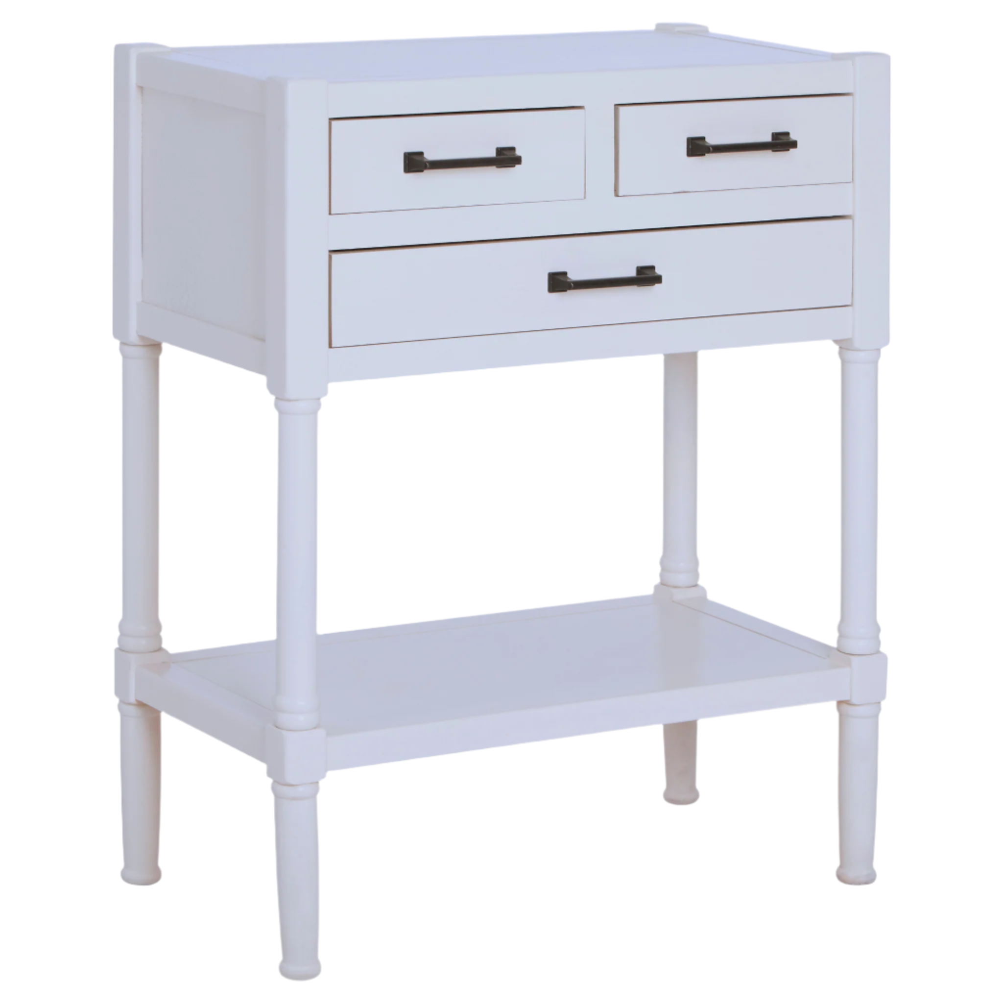 Heritage Console Table 3 Drawer Pearl
