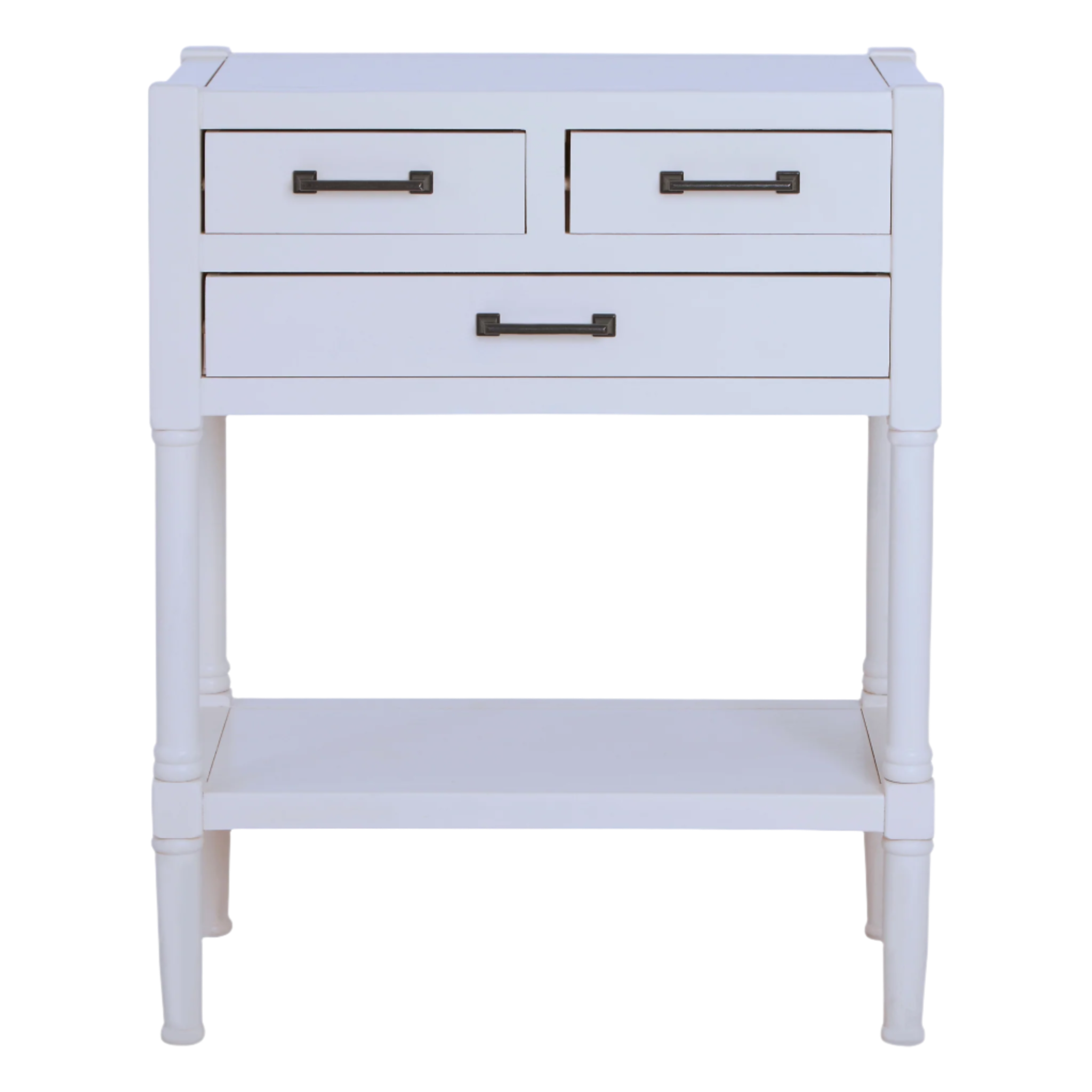 Heritage Console Table 3 Drawer Pearl