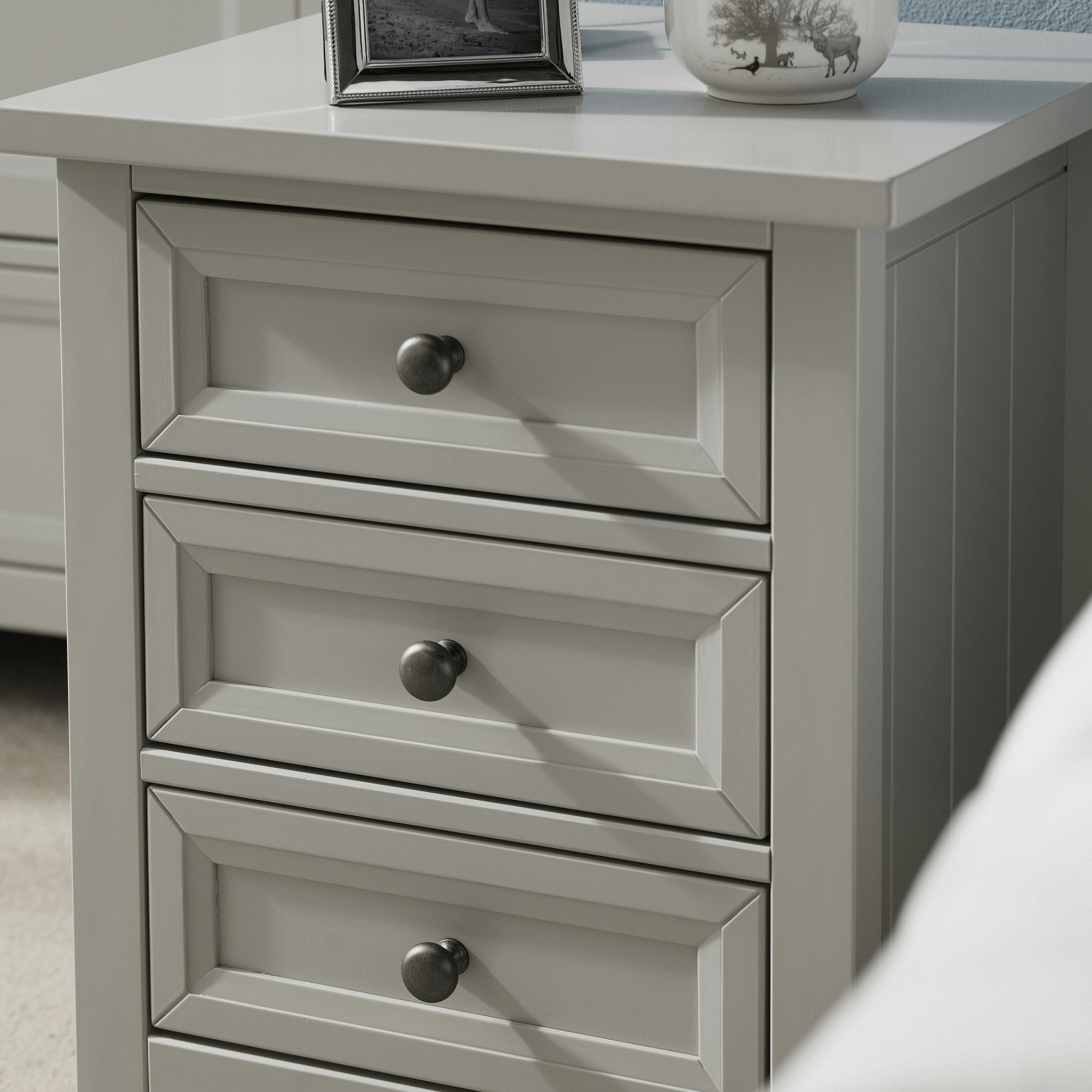 Greenwich 3 Drawer Bedside