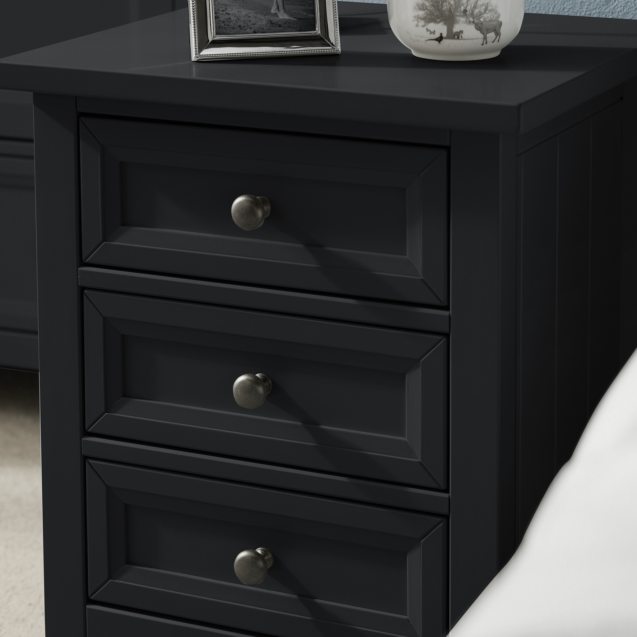 Greenwich 3 Drawer Bedside
