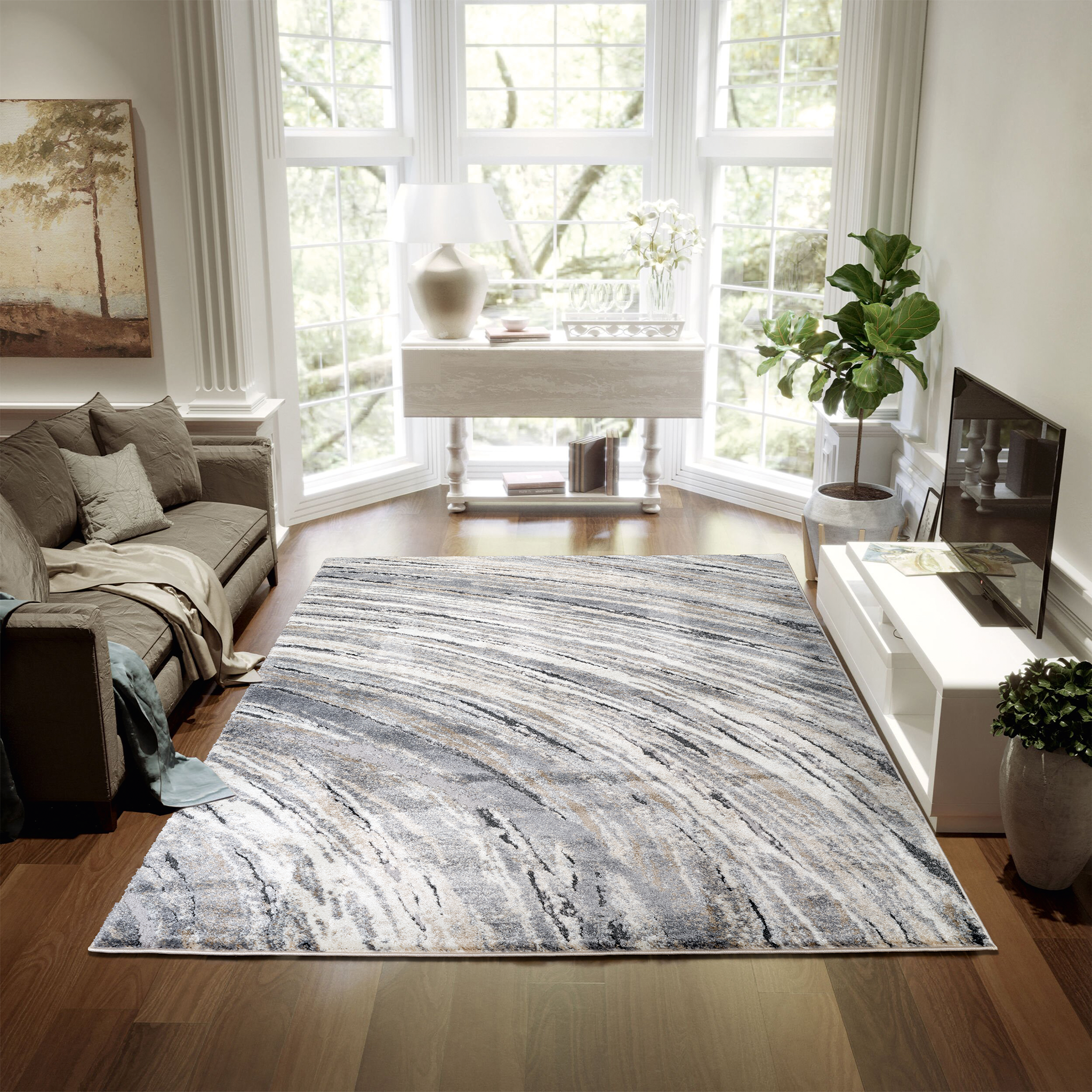 Marble Wave-Anthracite Cream