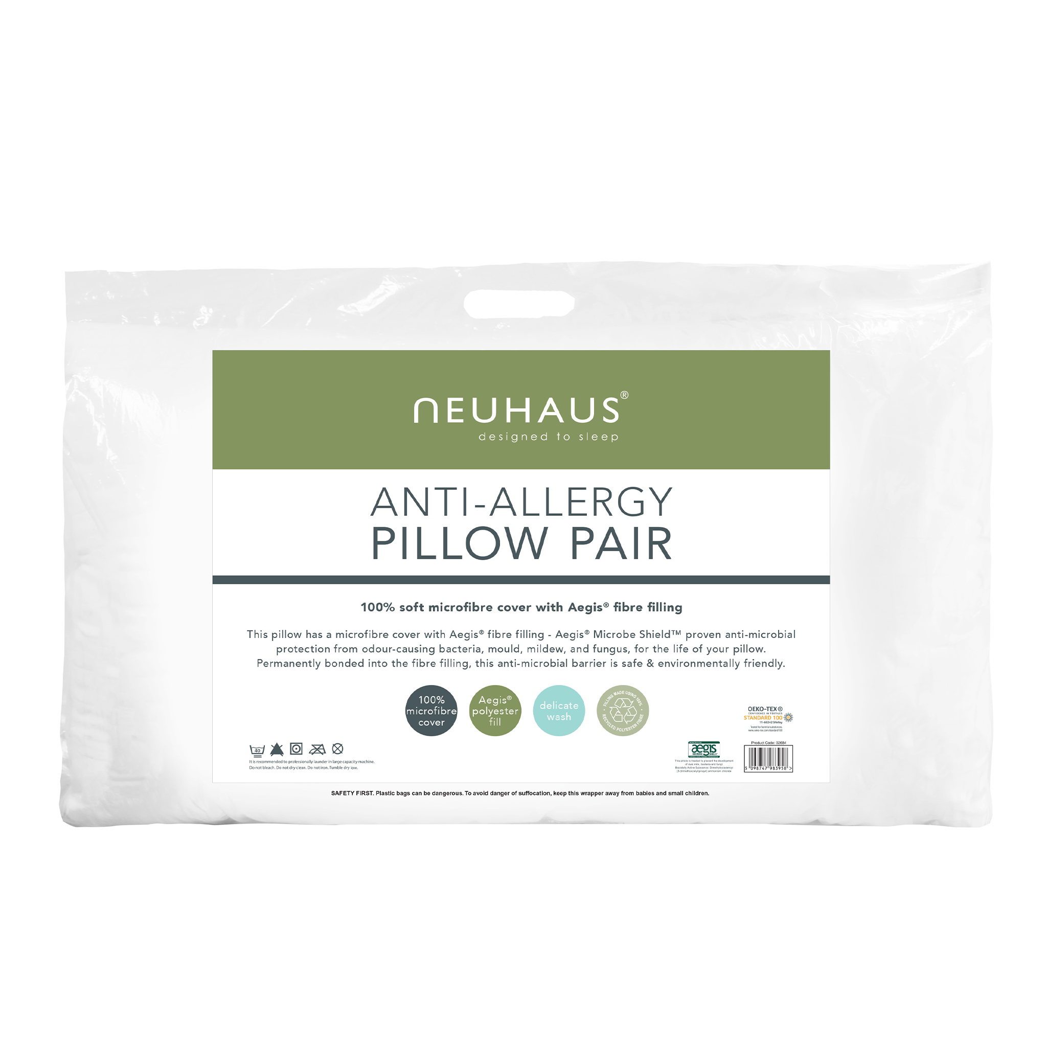 Anti Allergy Pillow Pair