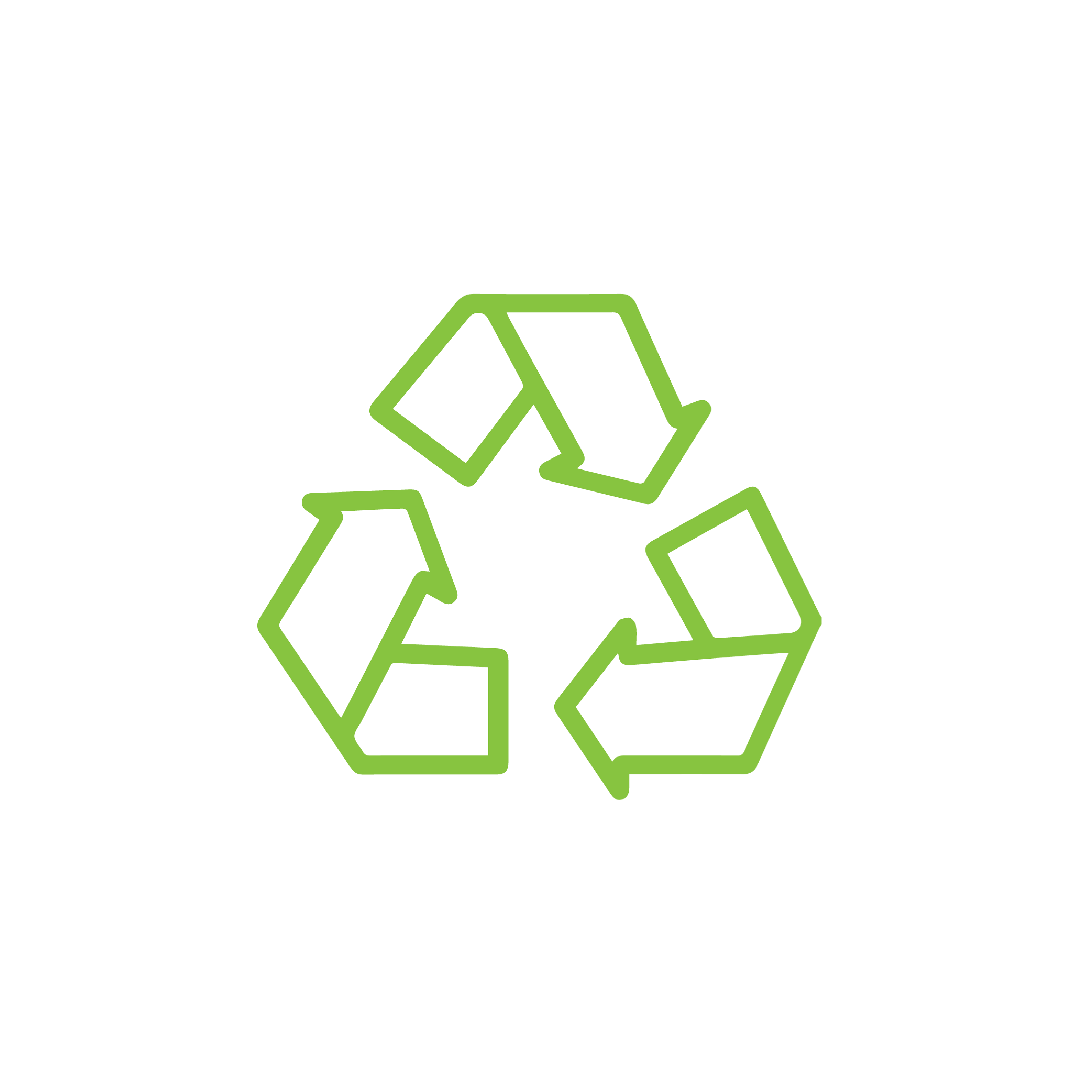 Recycled pp backing icon