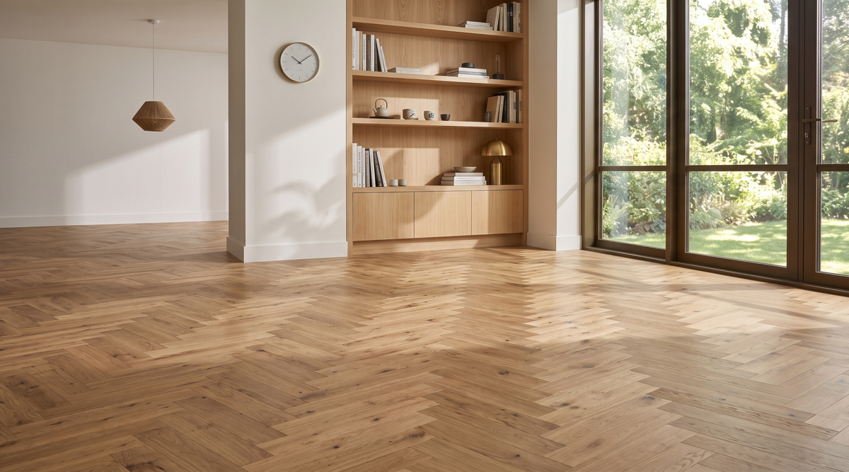 12mm Herringbone Chester Oak AC5