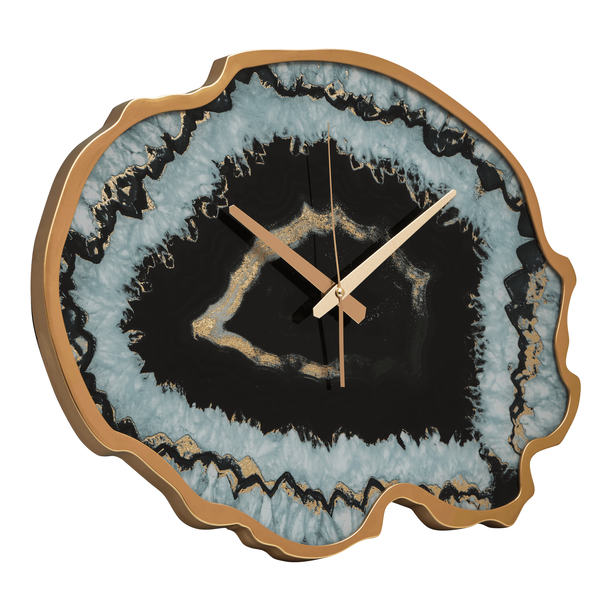 Addison Black And Gold Wall Clock