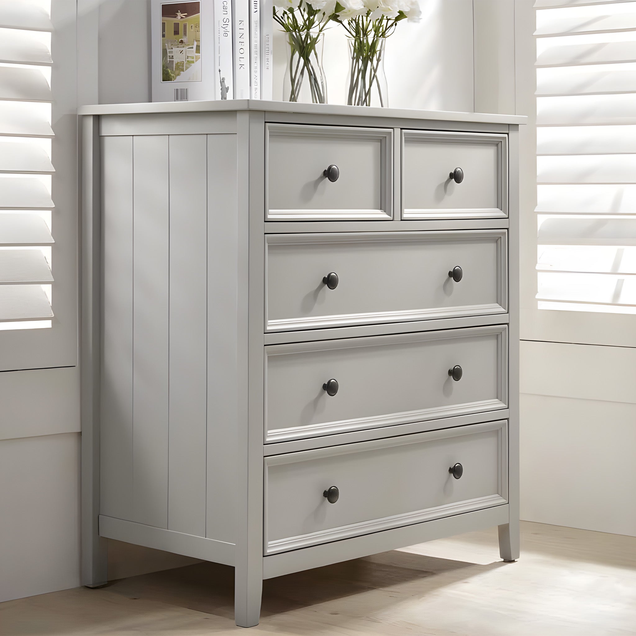 Freya 5 Drawer Chest of Drawers Clay