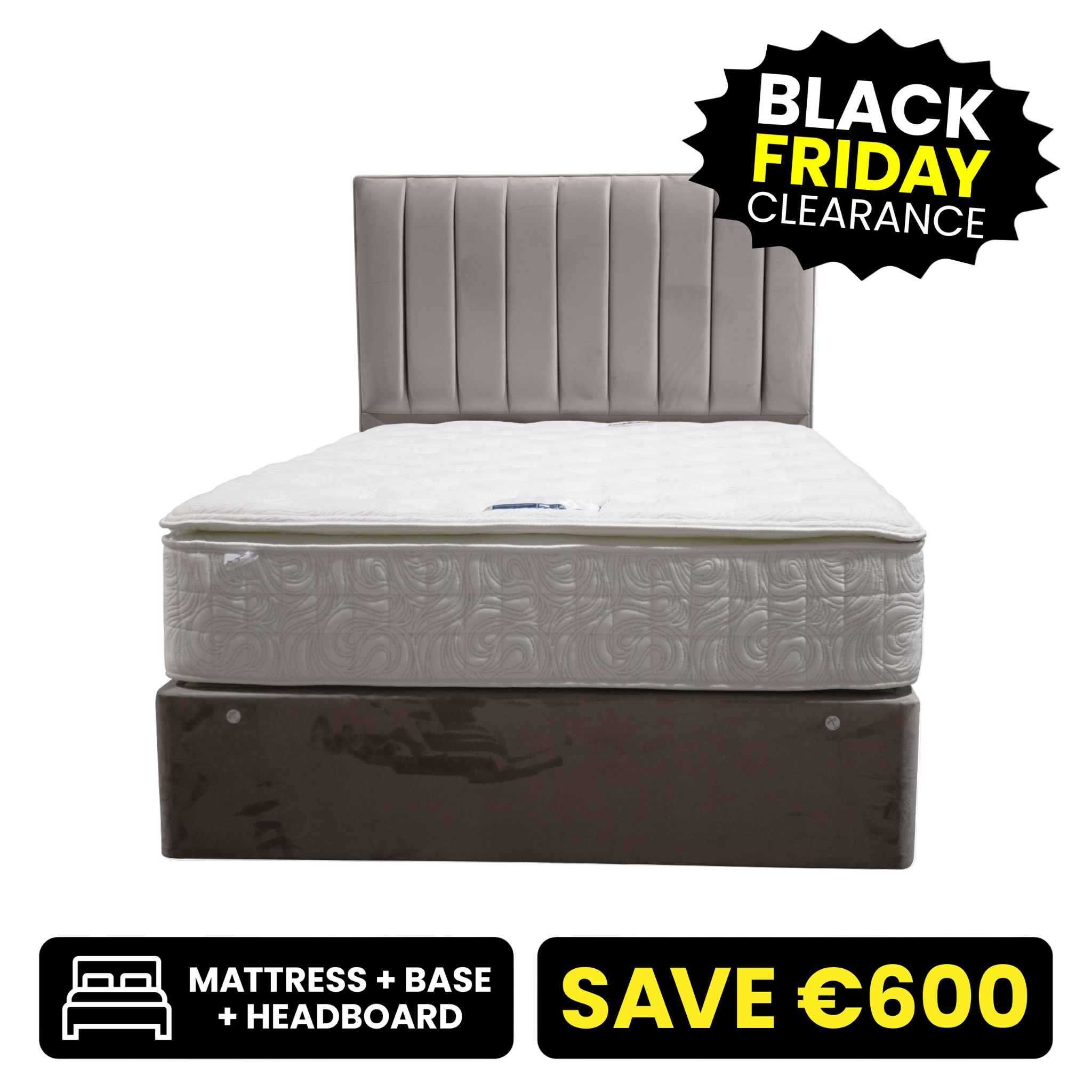 Argent 4"6 Double Bed Set