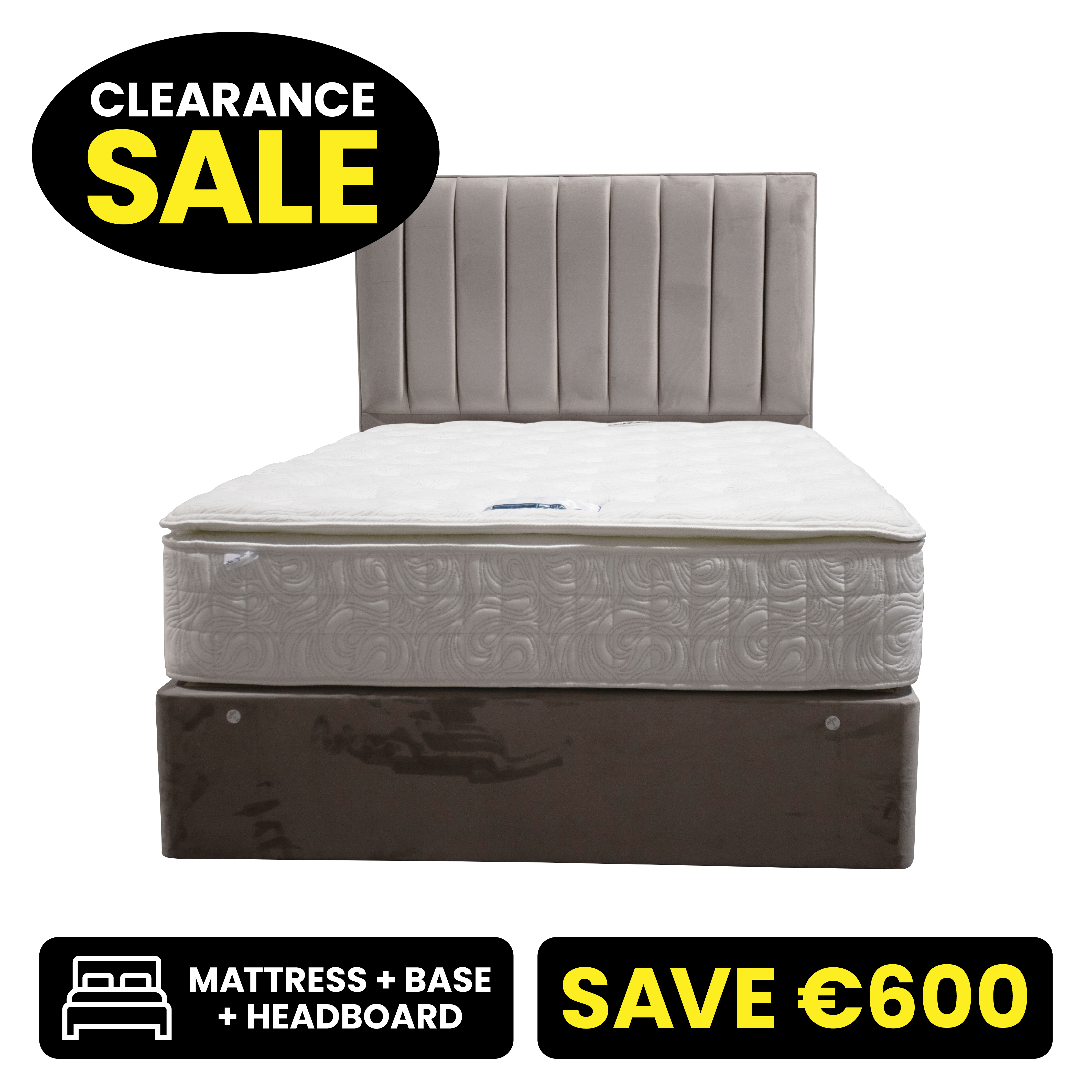 Argent 4"6 Double Bed Set