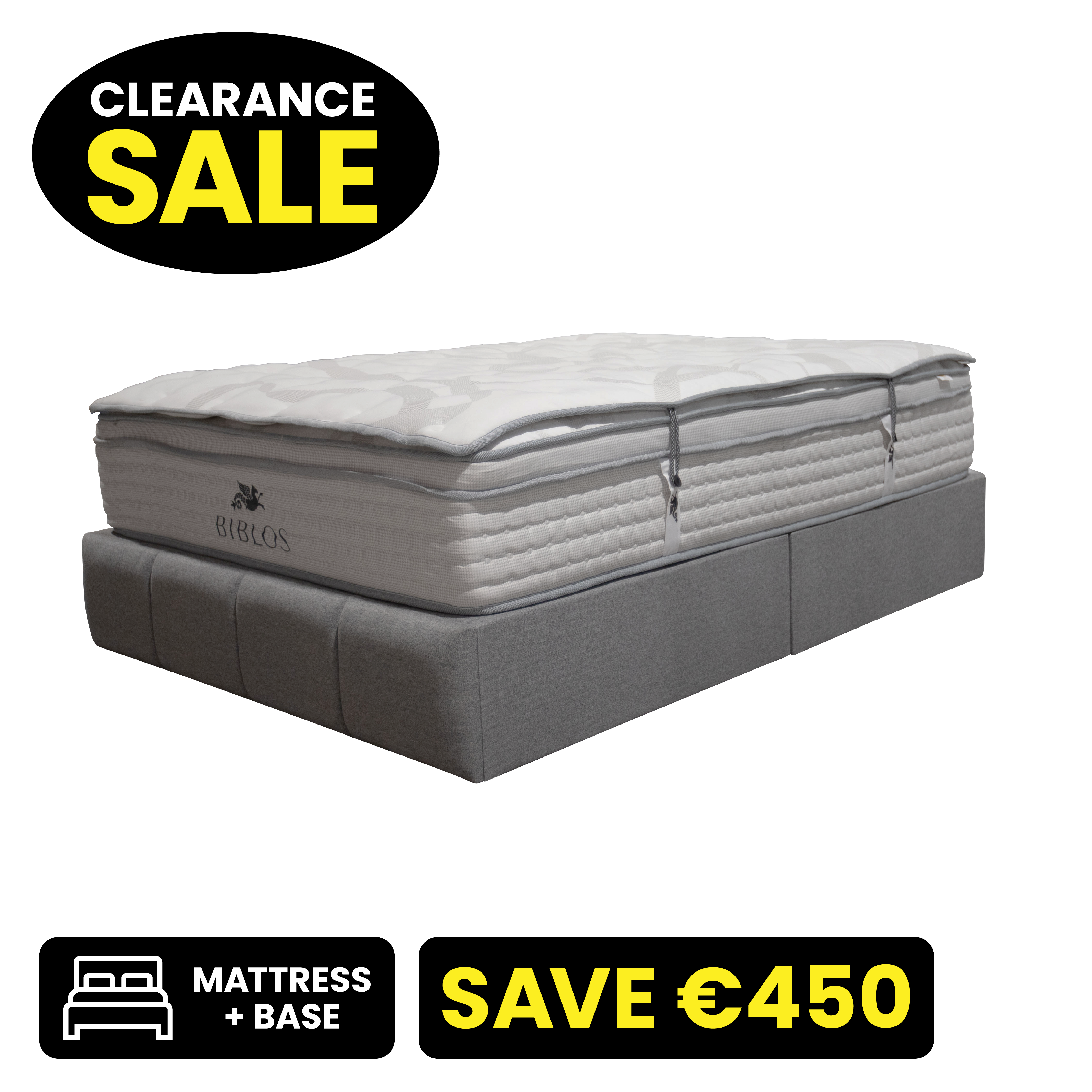 Tweed 5ft King Size Base & Mattress Set