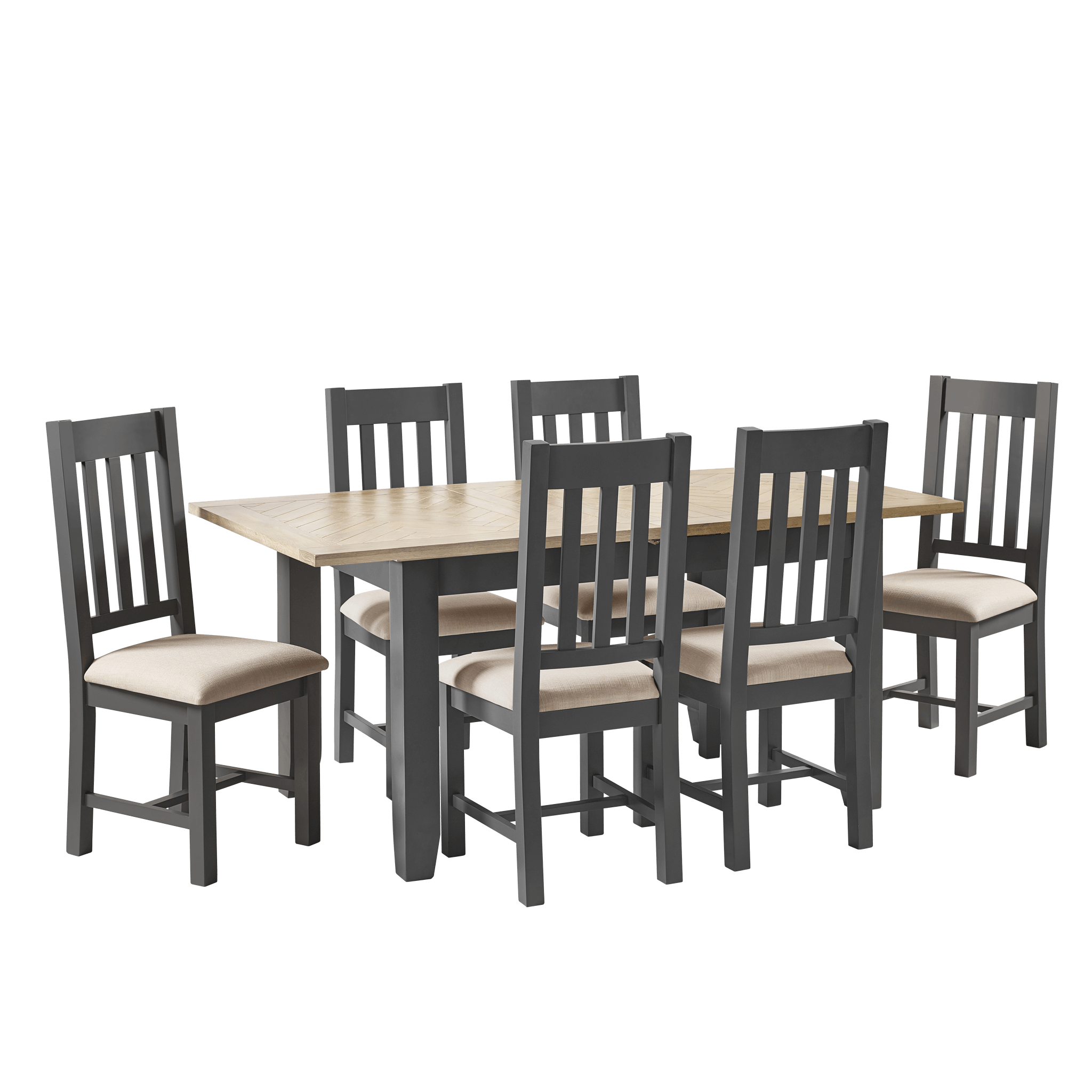 Lyon Extending Dining Table Dark Grey