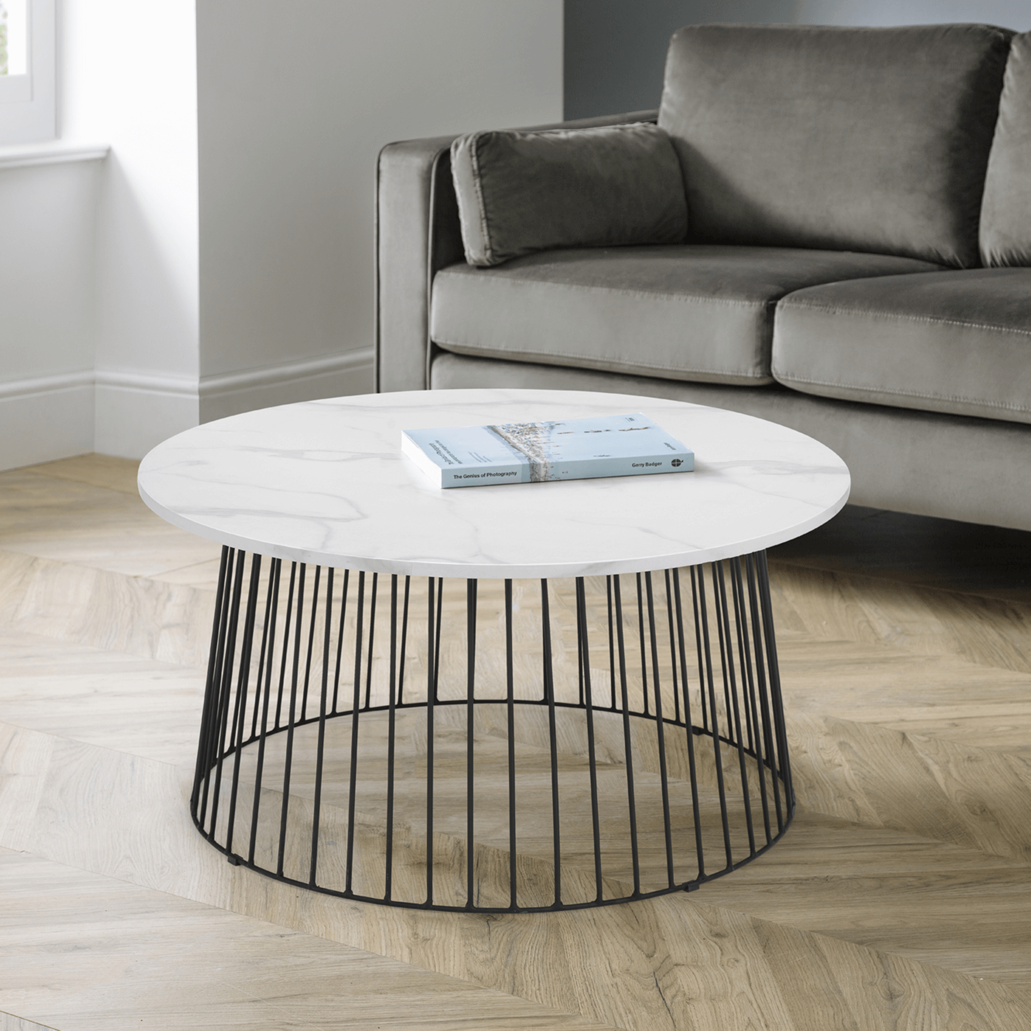 Tokyo Round Coffee Table - White Marble