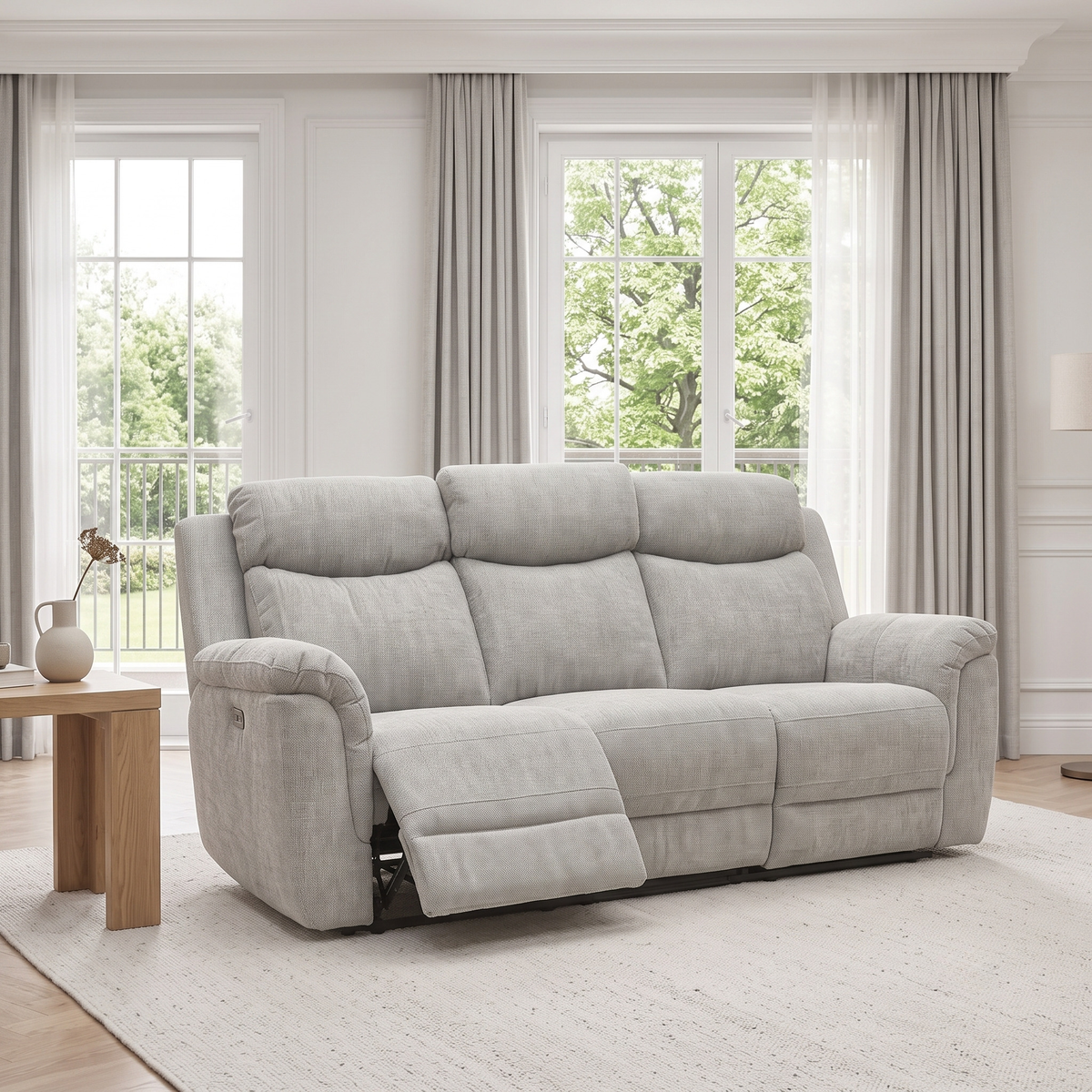Bailey Fabric Electric 3 Seater Recliner