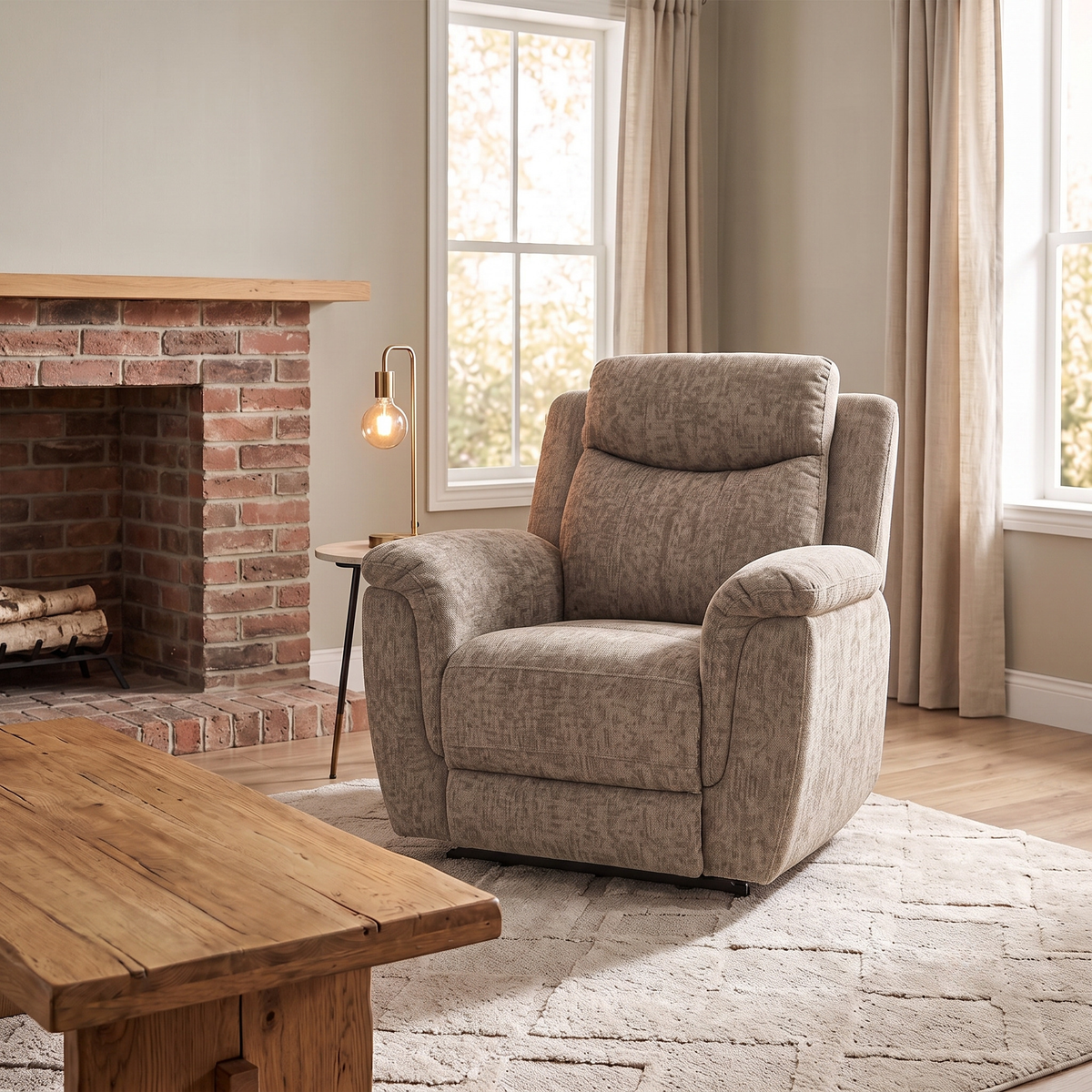 Bailey Fabric Electric Recliner