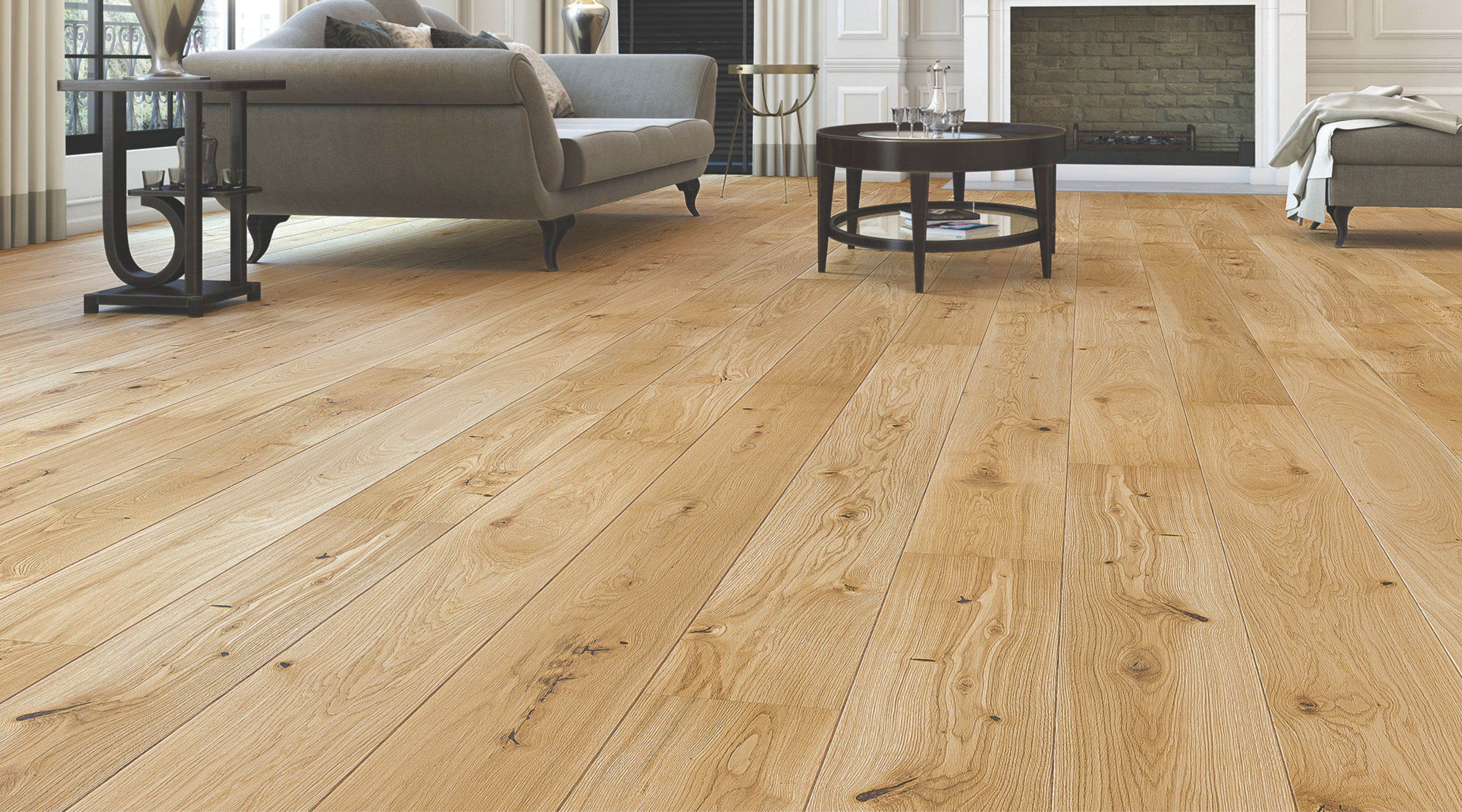 Barista Macchiato Brushed Matt Lacquered Engineered Flooring 207mm gallery image