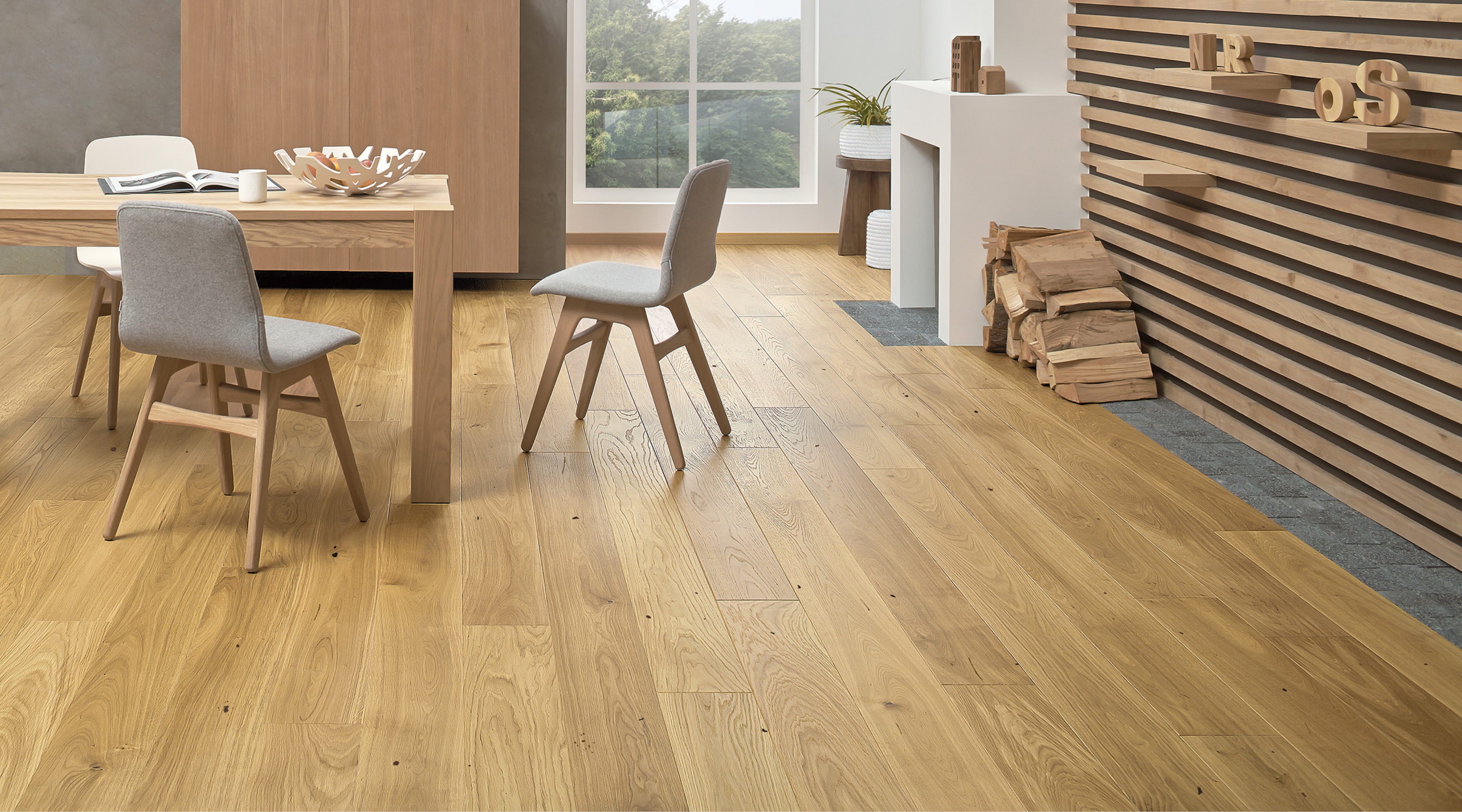 Barista Oak Crema Brushed Matt Lacquered Engineered Flooring