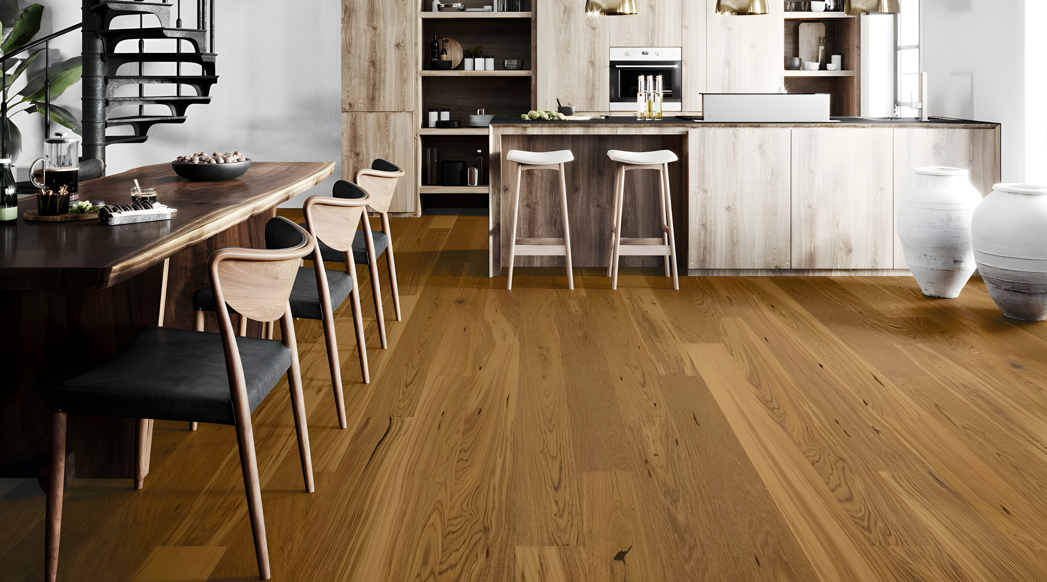 Barista Oak Napoletana Brushed Matt Lacquered Engineered Flooring gallery image