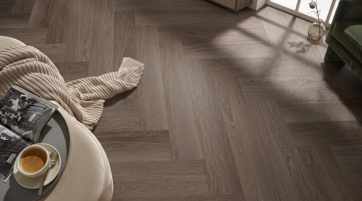 Brown Oak Herringbone SPC