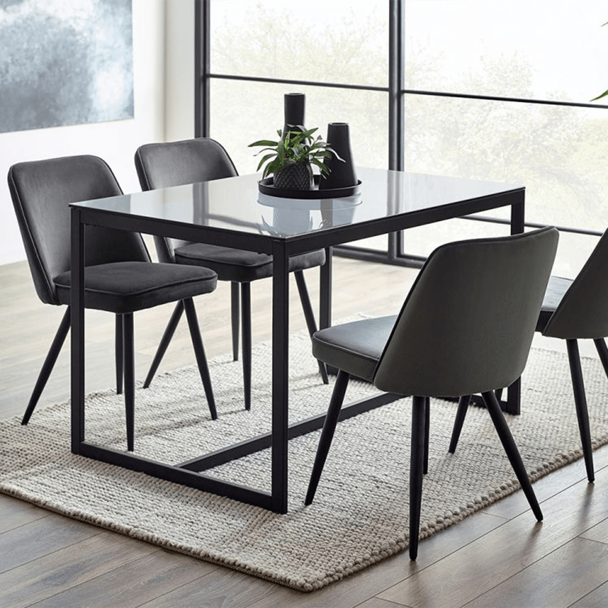 Perth Dining Table Smoked Gl