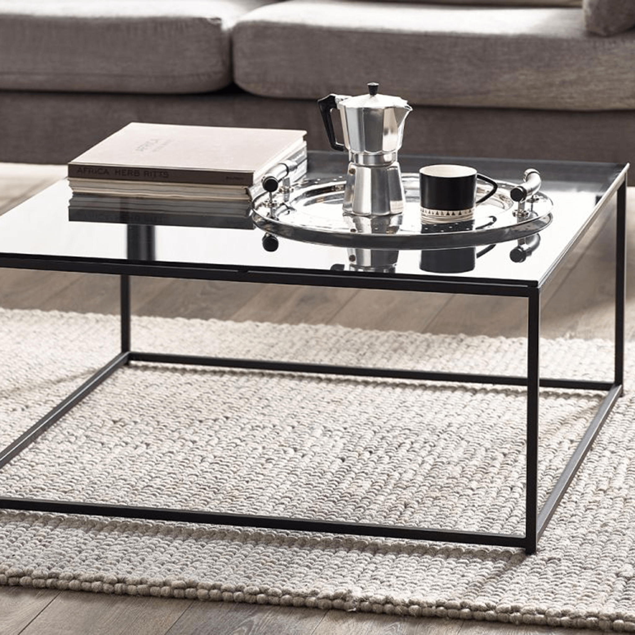 Perth Square Coffee Table Smoked Gl