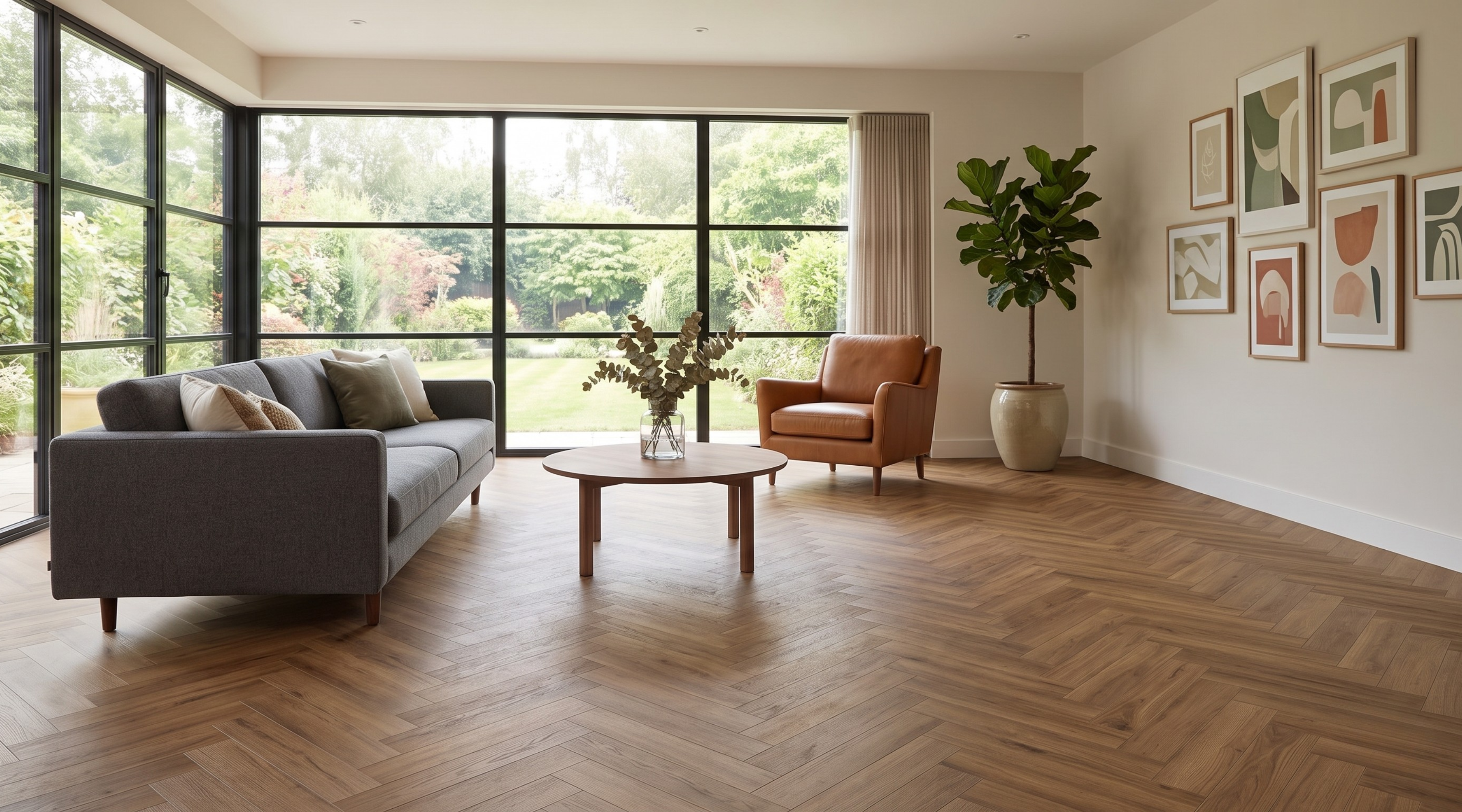Chester Oak Herringbone SPC gallery image