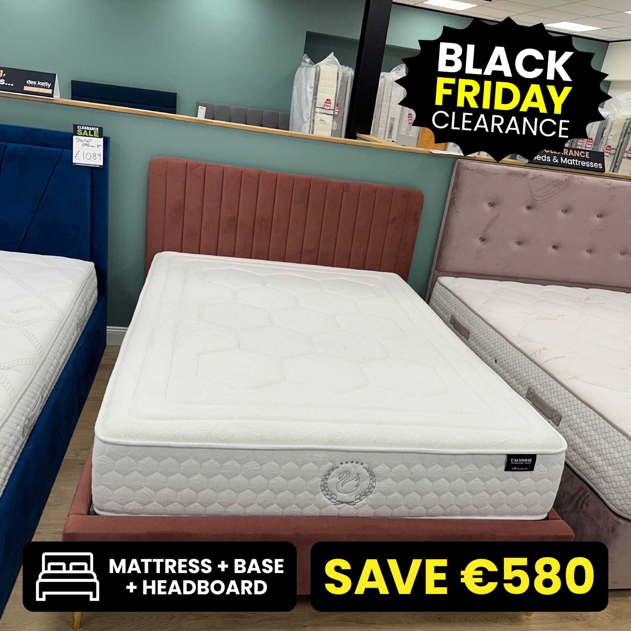 Clarence 5ft King Size Bedframe Set