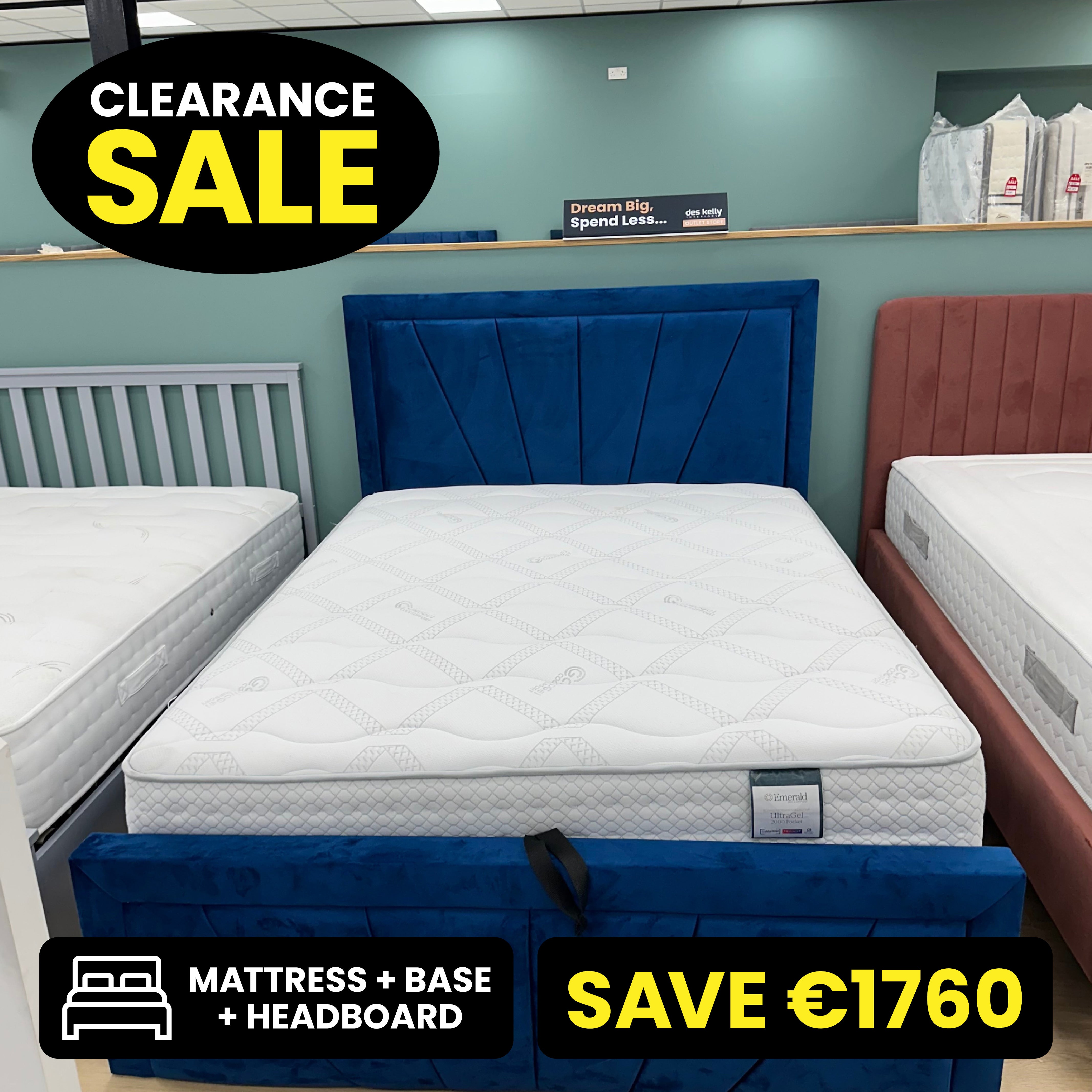 Starlight 5ft King Size Full Ottoman Bed Set