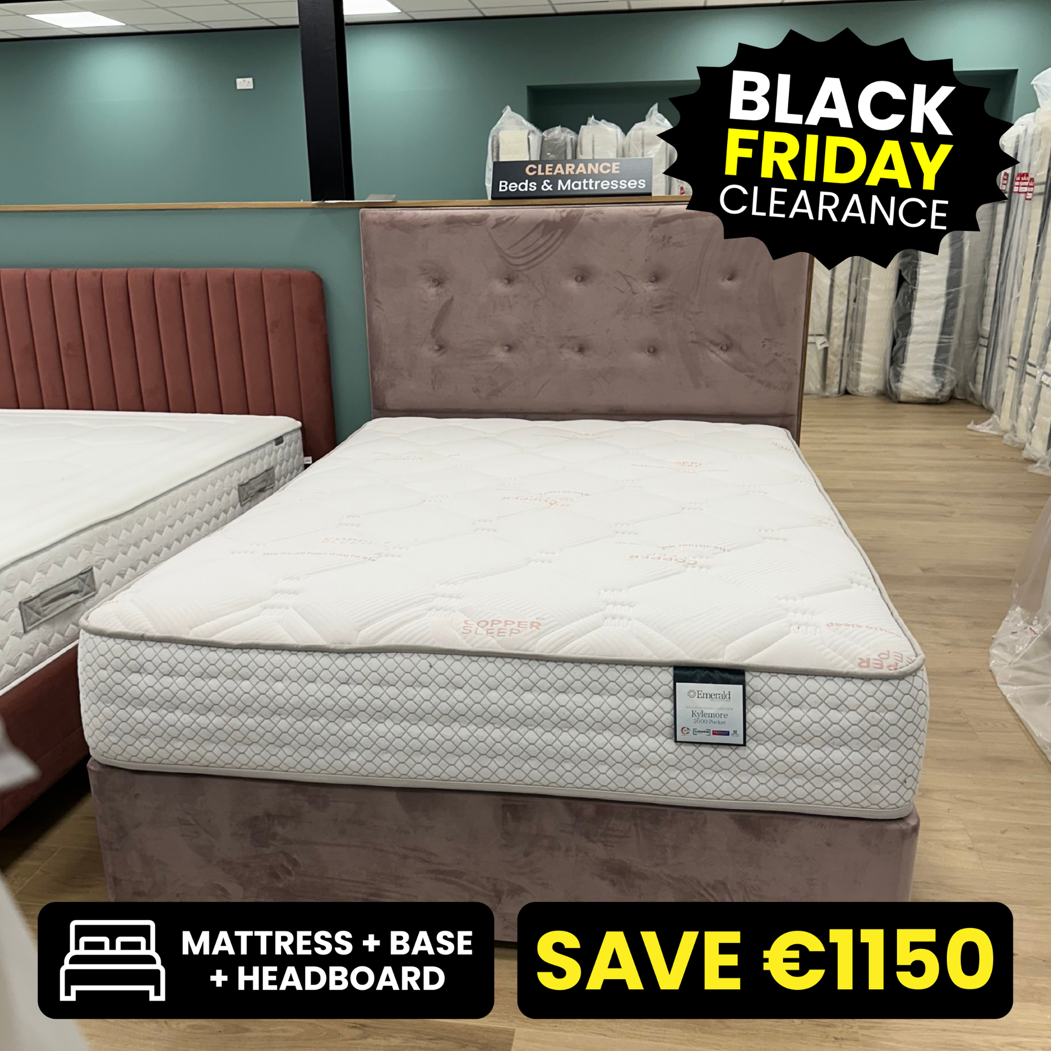 Copper Sleep 5ft King Size Bed Set