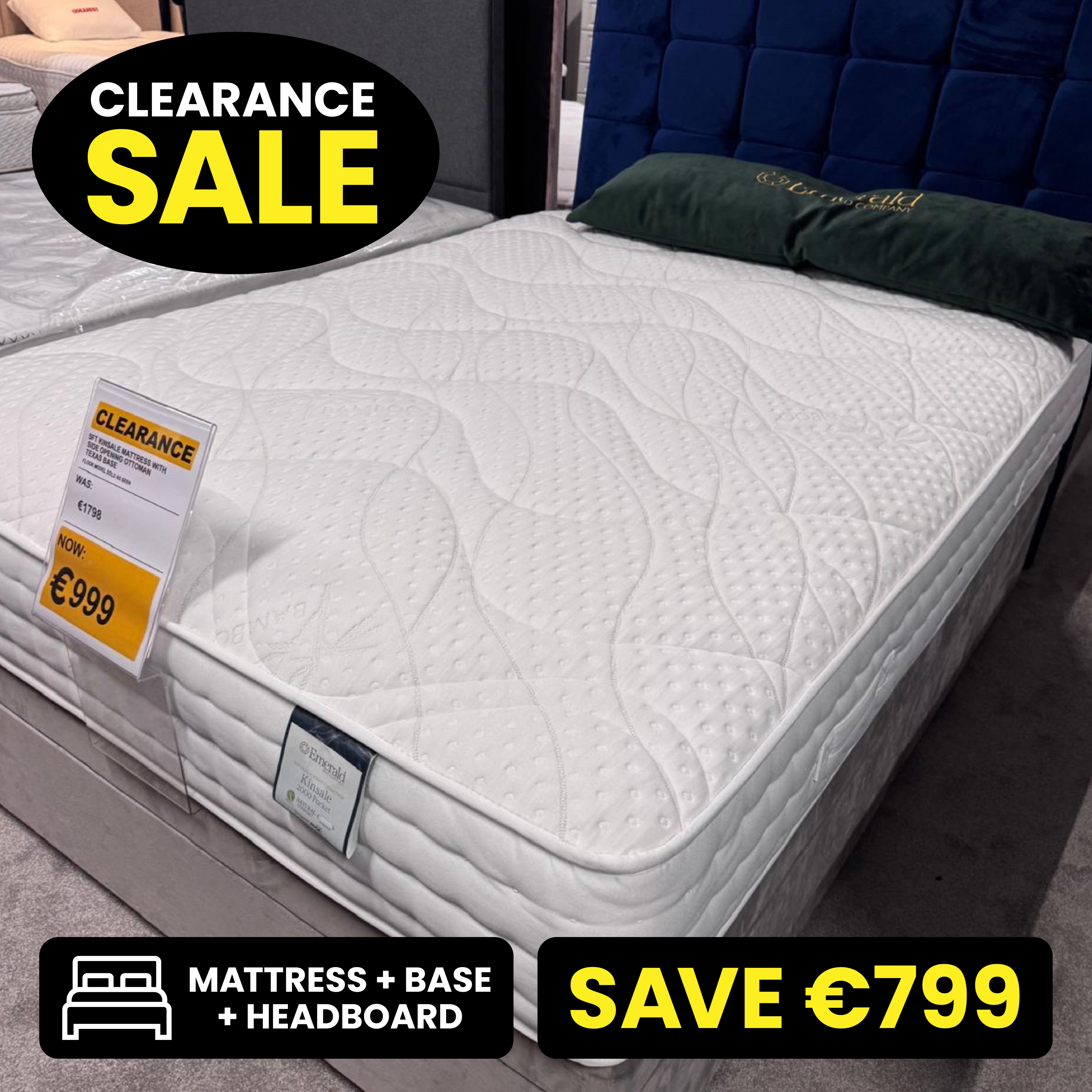 Kinsale 5ft Ottoman Bed Set