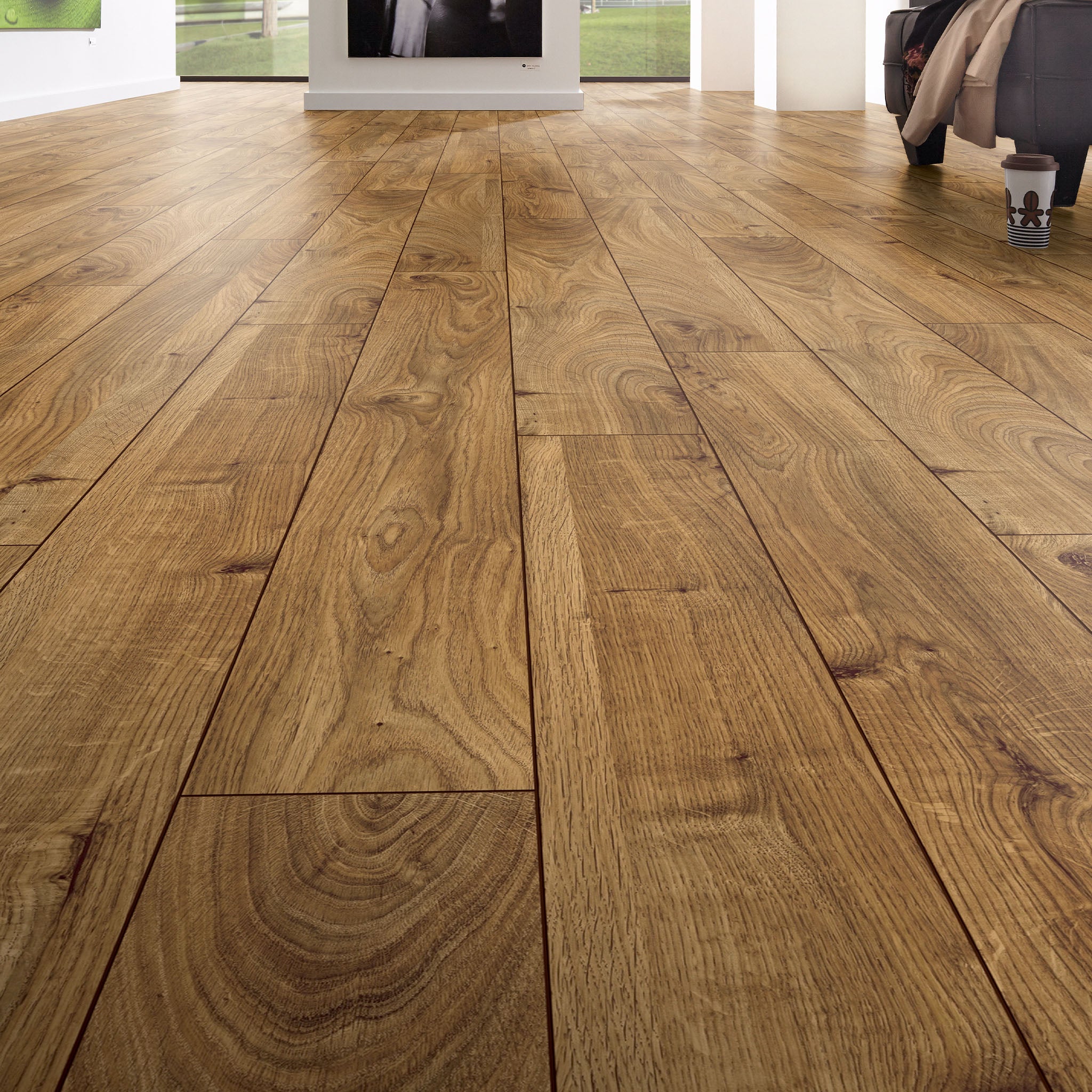 Mammut Long Plank Everest Oak Bronze Laminate Flooring AC5 gallery image