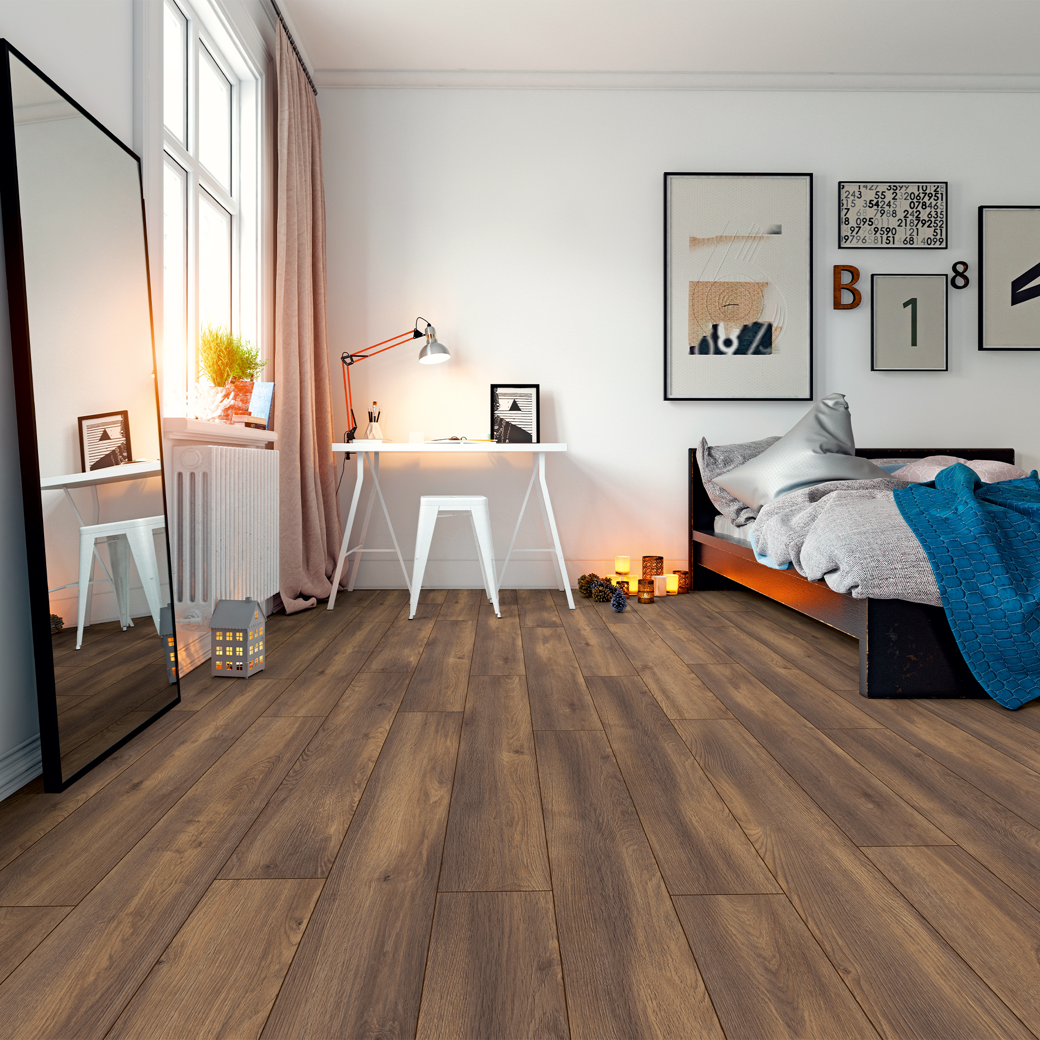 8mm Brown Oak Aqua AC5