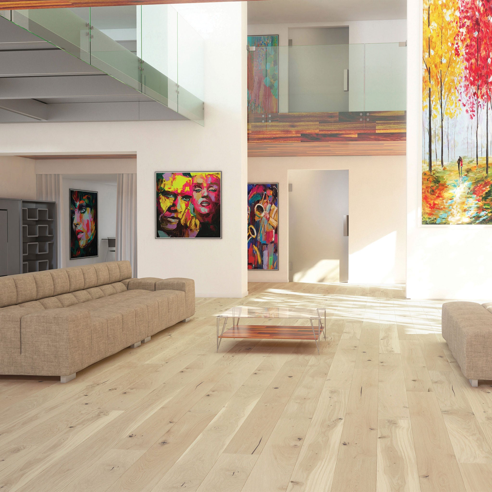 Barista Latte Brushed Matt Lacquered Engineered Flooring 180mm gallery image