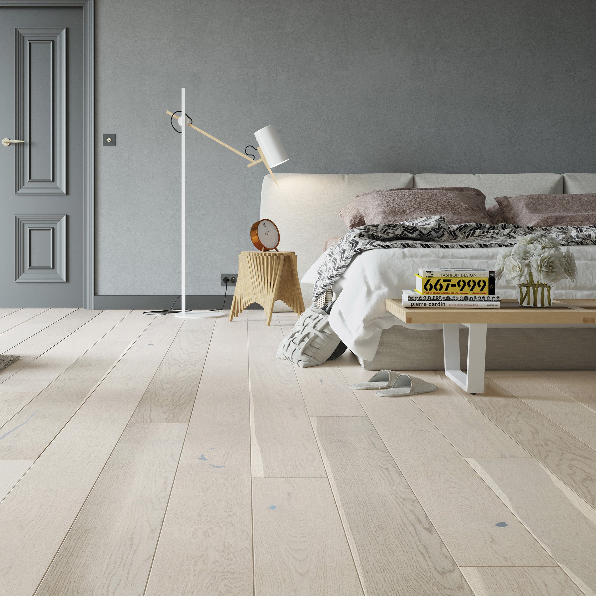 Barista Mocha Brushed Matt Lacquered Engineered Flooring gallery image