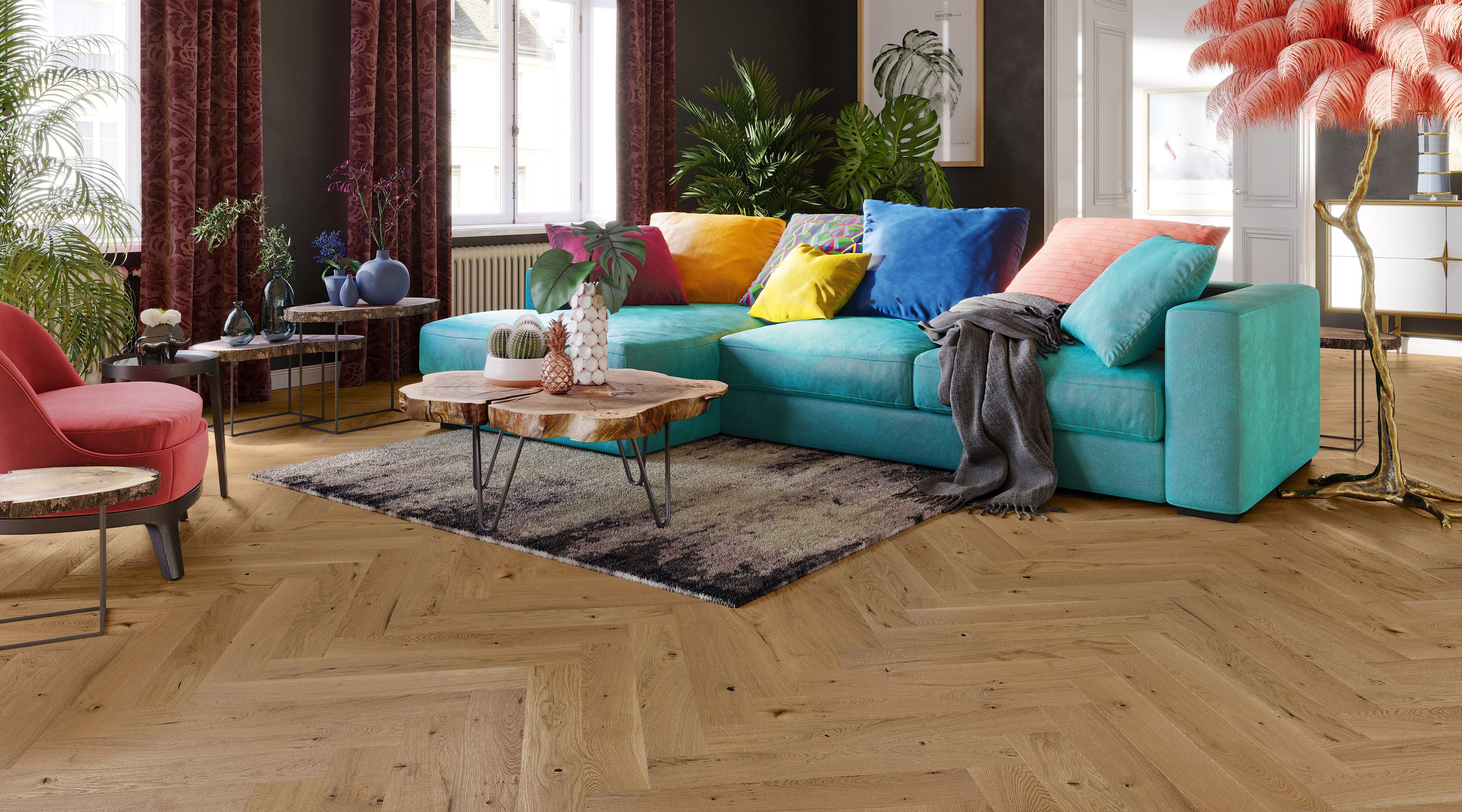 Diamond Herringbone Oak 397