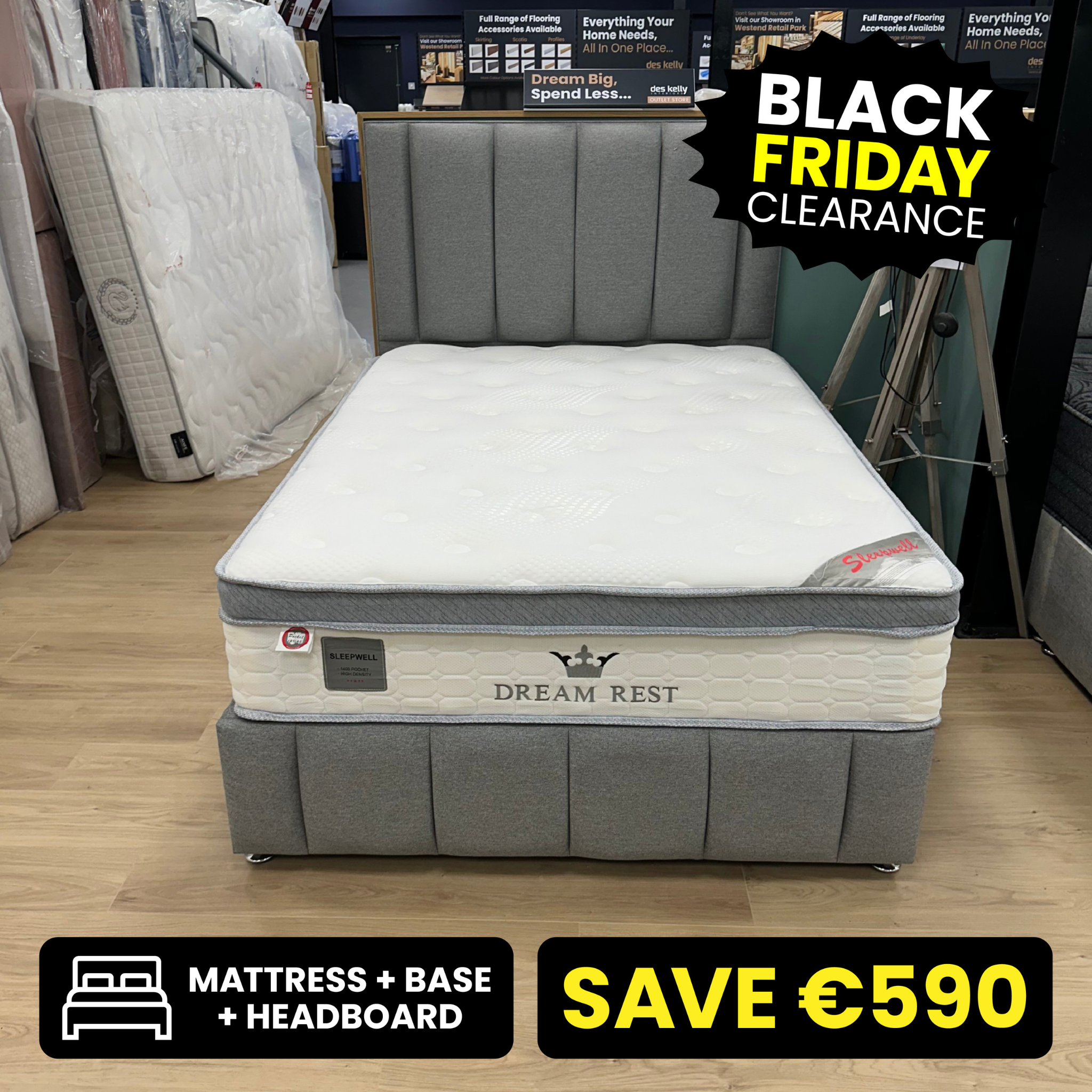 Deluxe 4"6 Double Bed Set