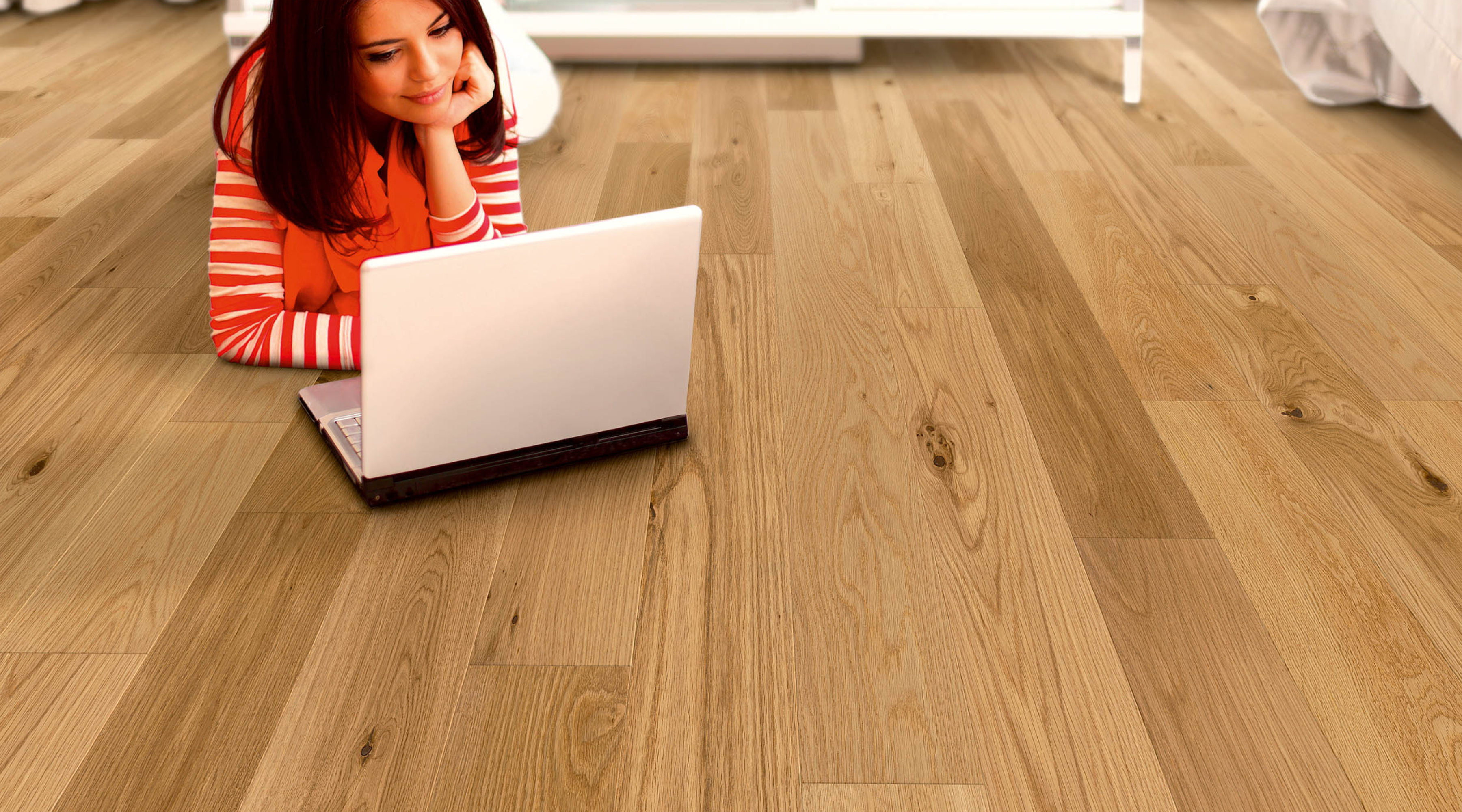 European Oak Lacquered Engineered Flooring