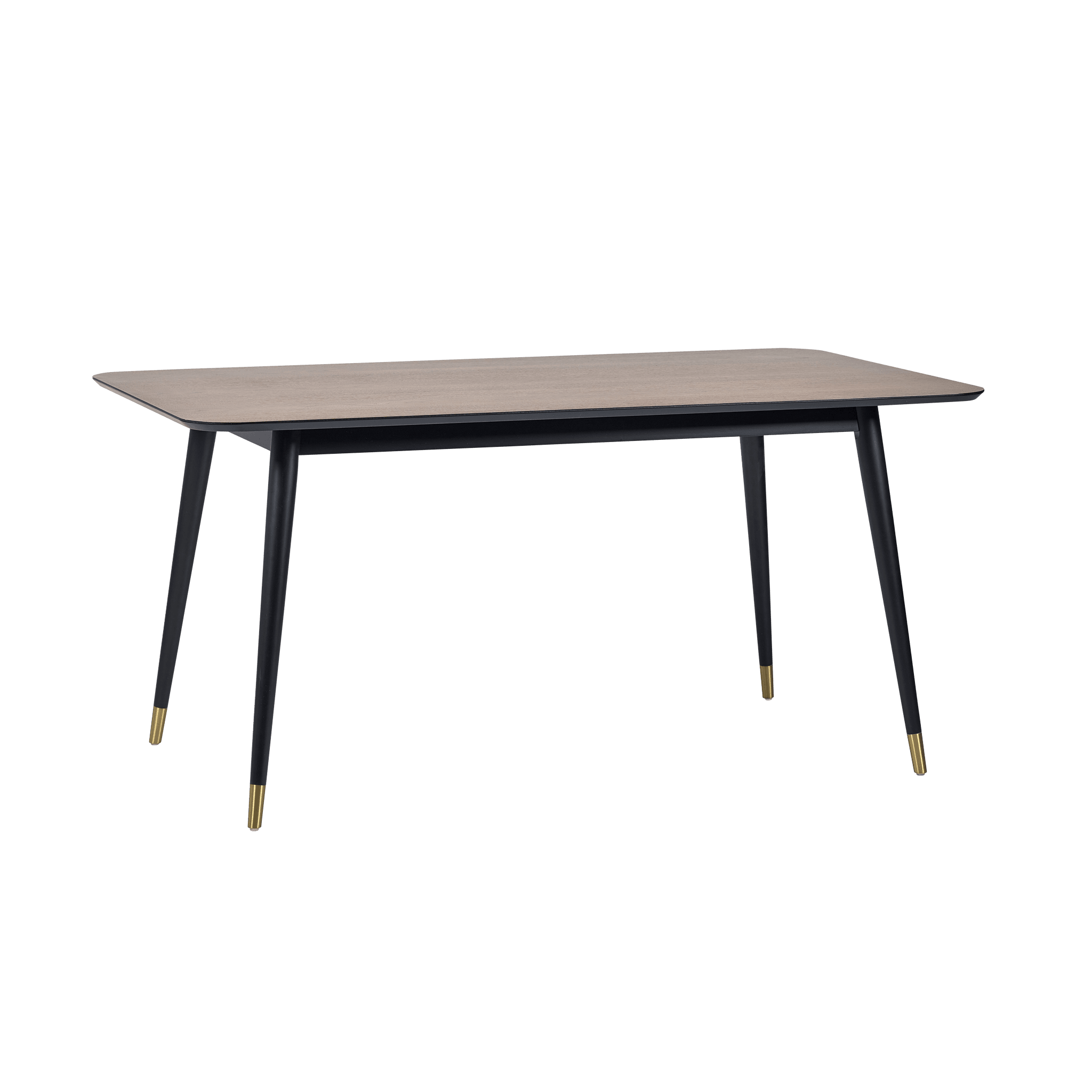 Nashville Rectangular Dining Table - Walnut & Black