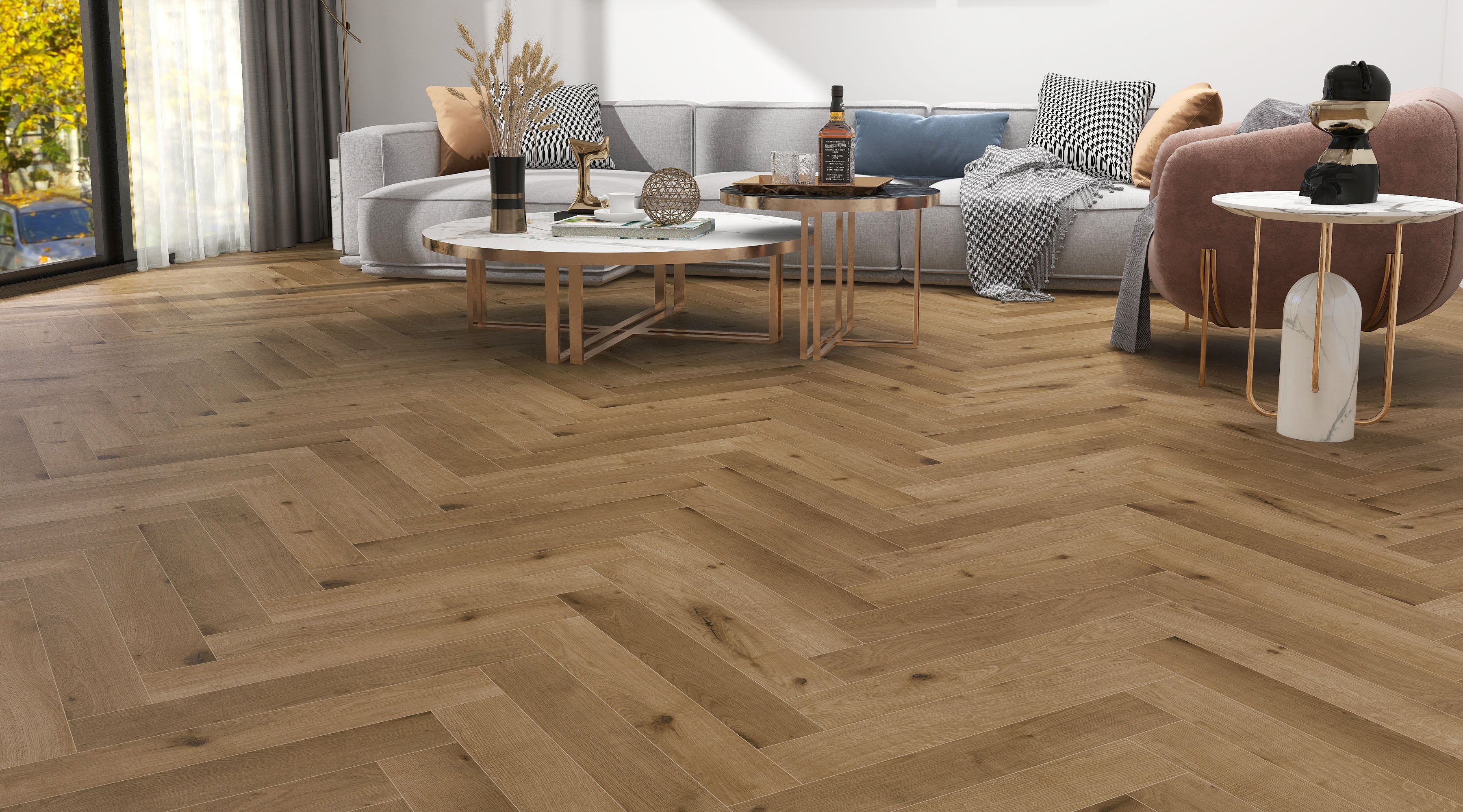 Herringbone Chester Oak 12mm