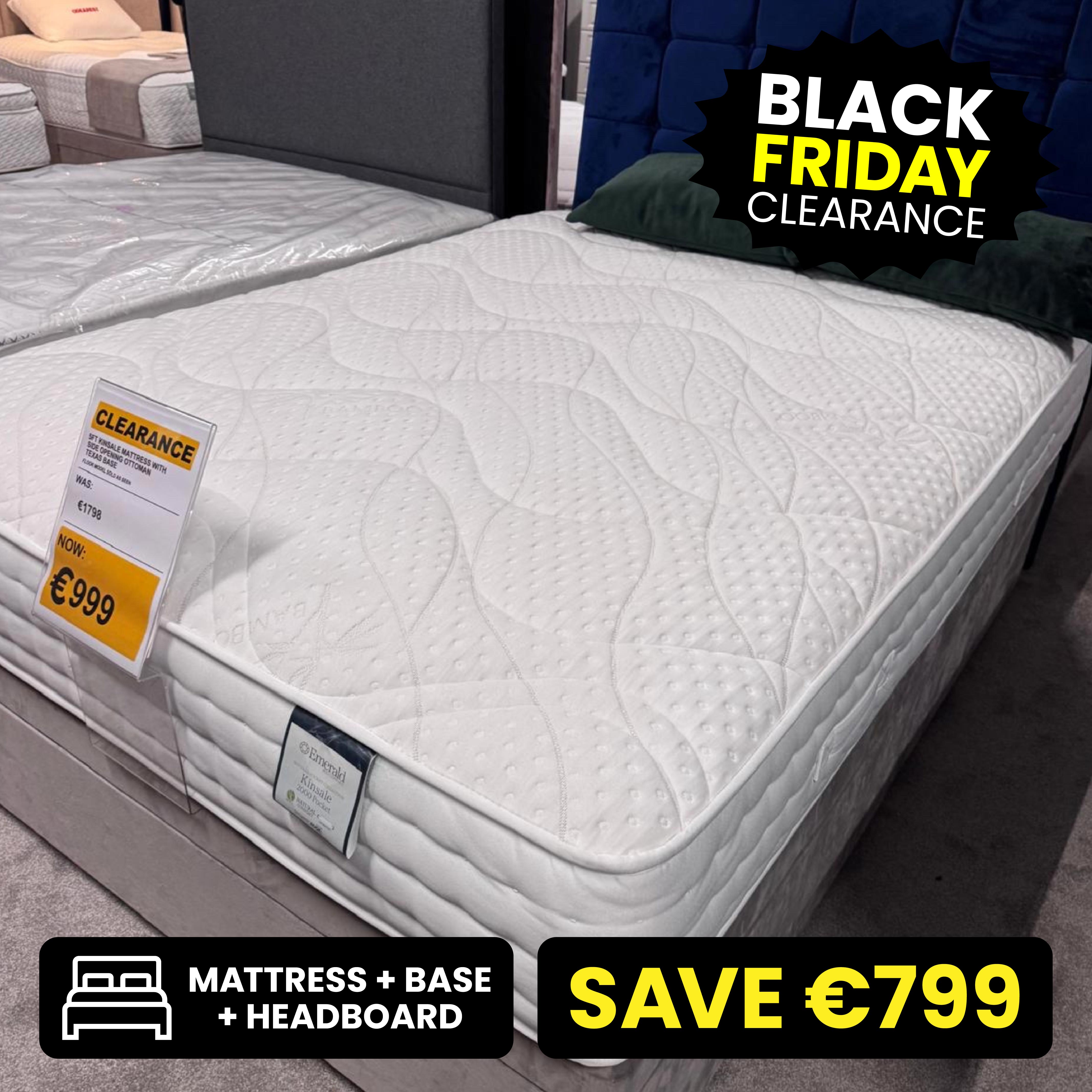 Kinsale 5ft Ottoman Bed Set