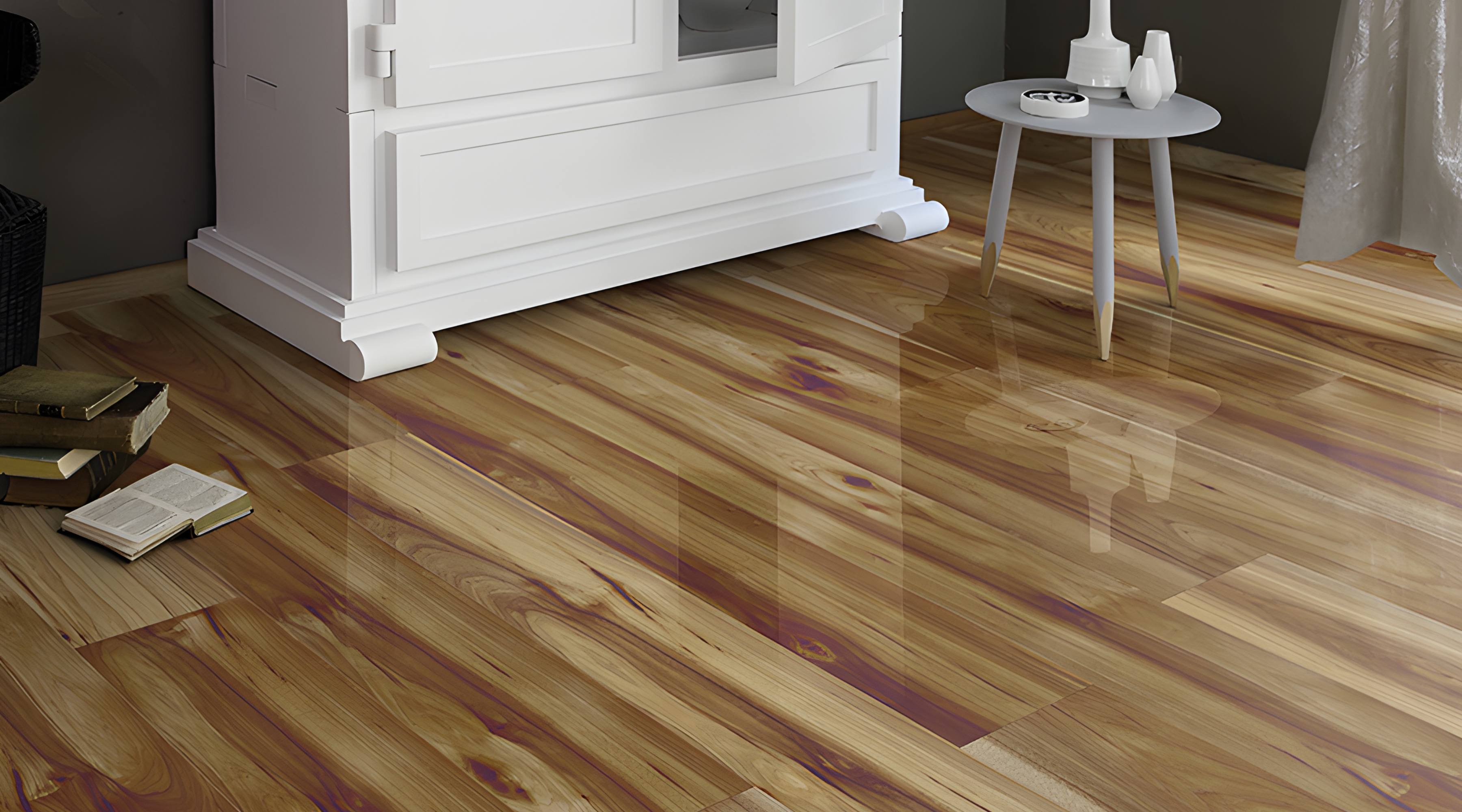 Metro Plus High Shine Plank Tirana Hickory Laminate Flooring AC4