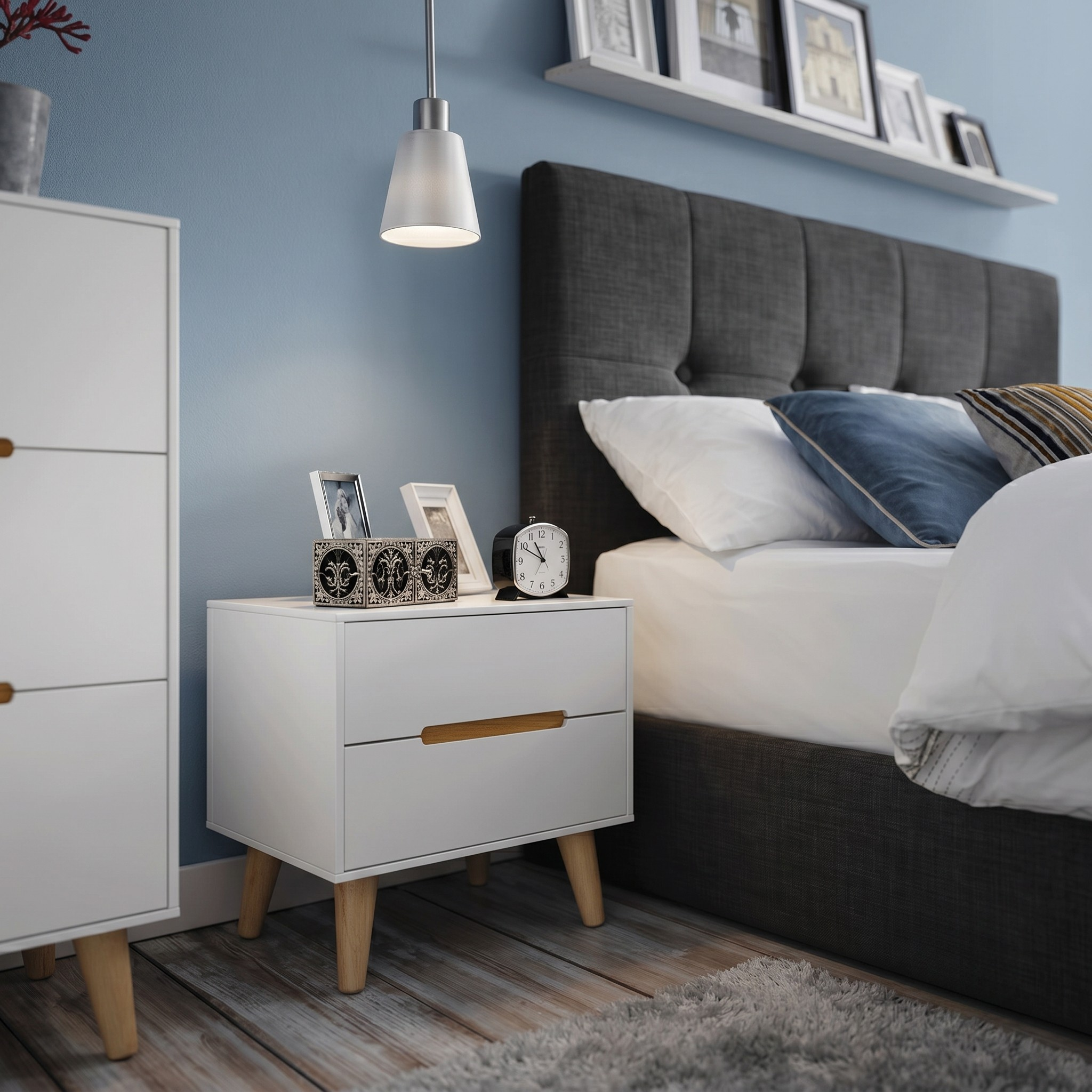 Nordic 2 Drawer Bedside