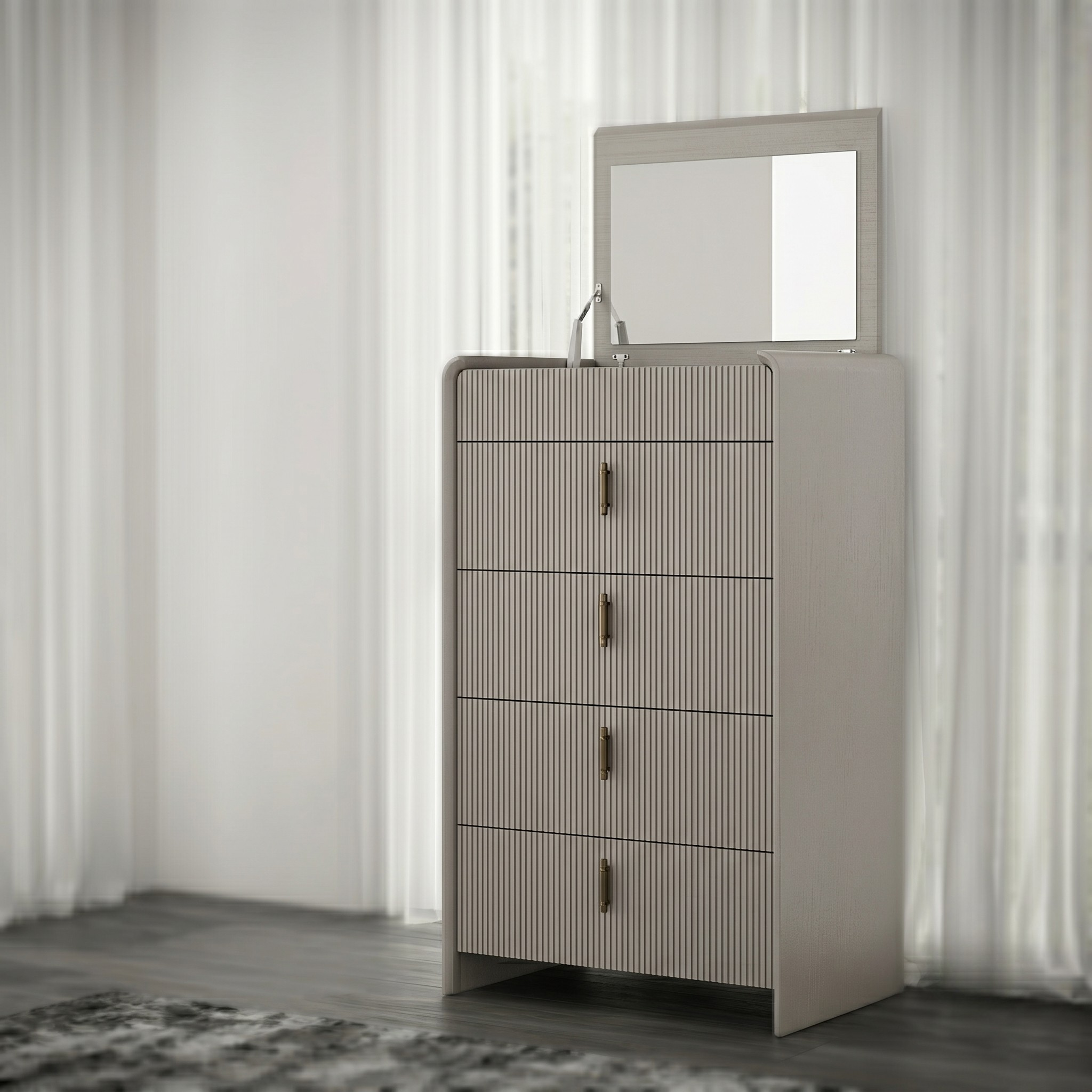 Cavallion 4 Drawer Chest/Mirror