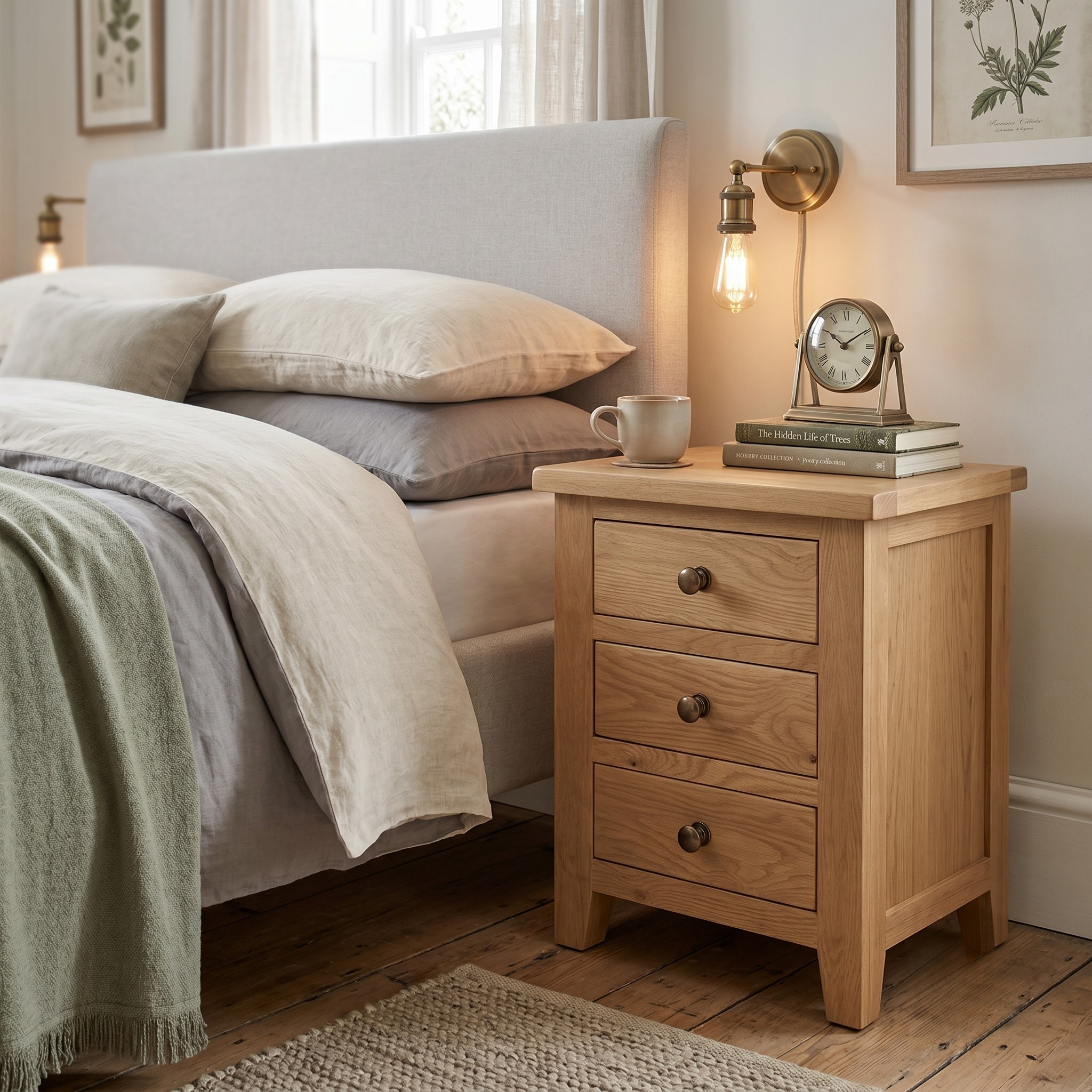 Adare 3 Drawer Bedside