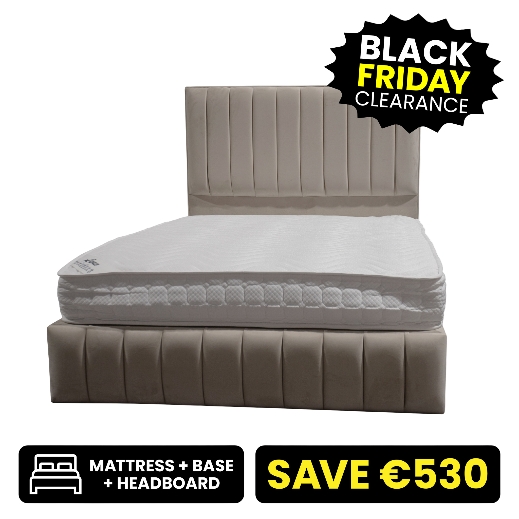 Luna 5ft King Size 4 Drawer Bed Set