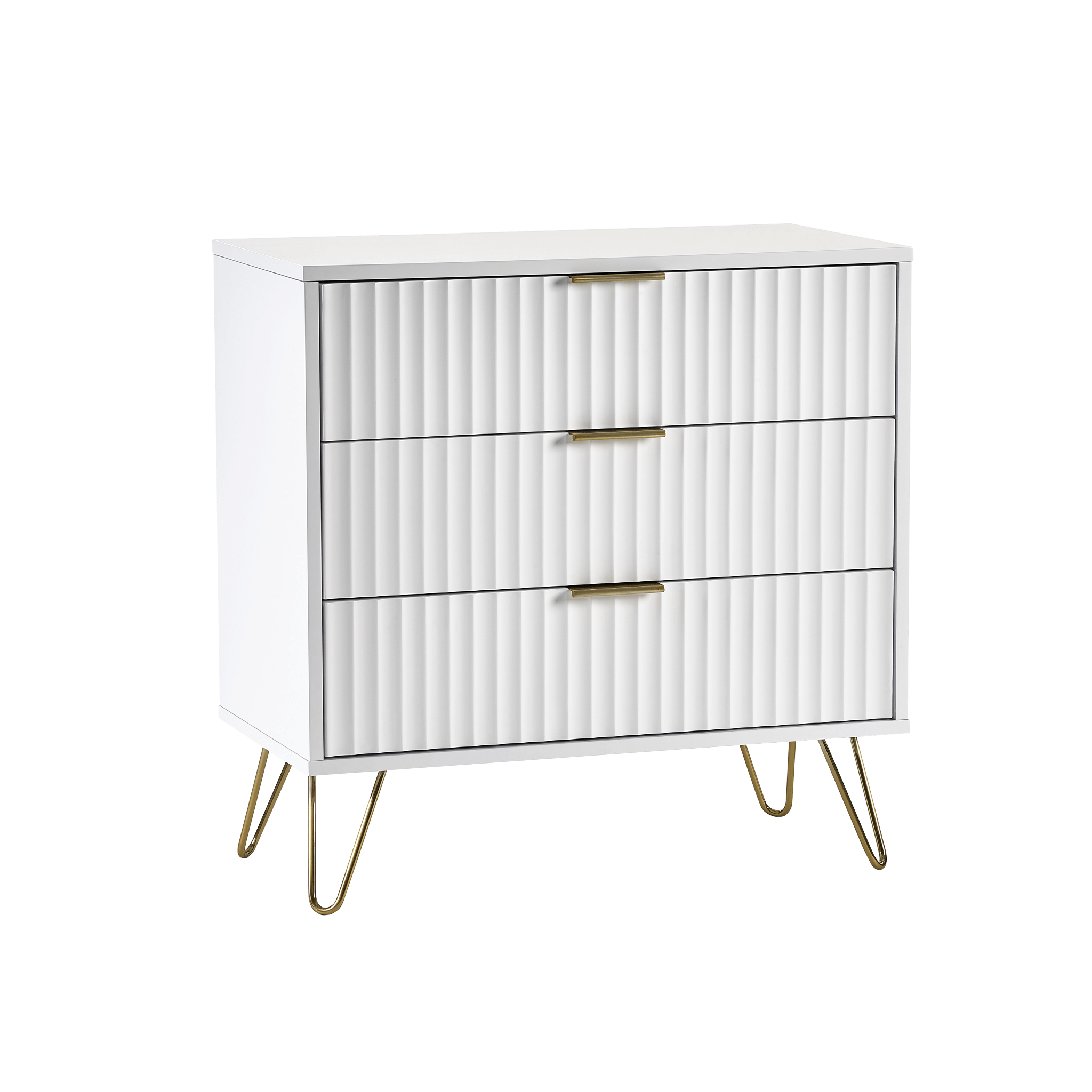 Levi 3 Drawer Chest  - Matt White