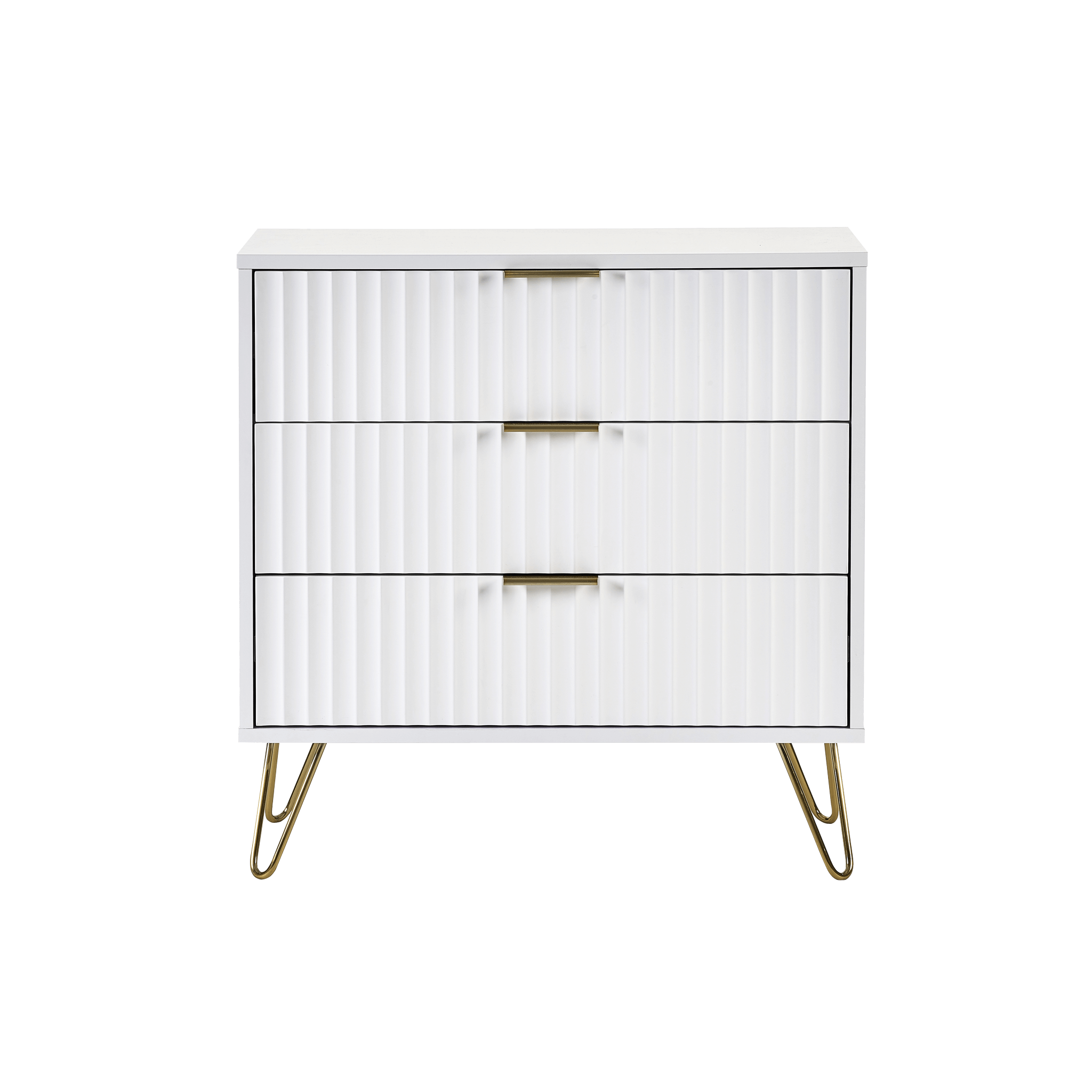 Levi 3 Drawer Chest  - Matt White