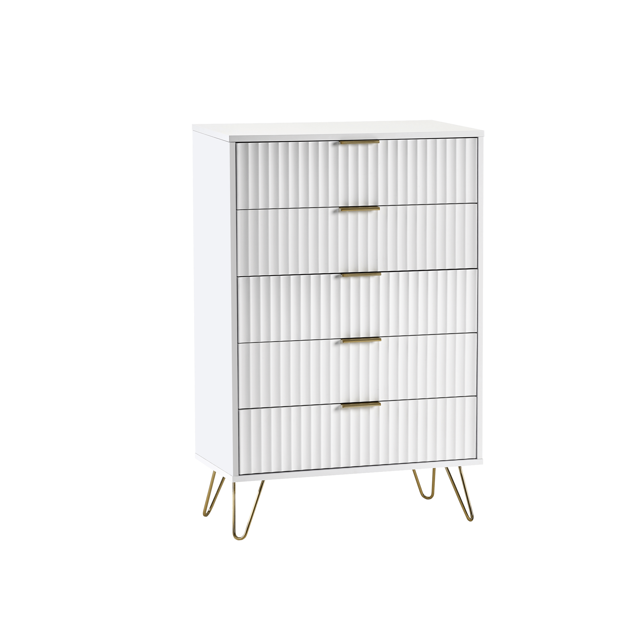 Levi 5 Drawer Chest - Matt White