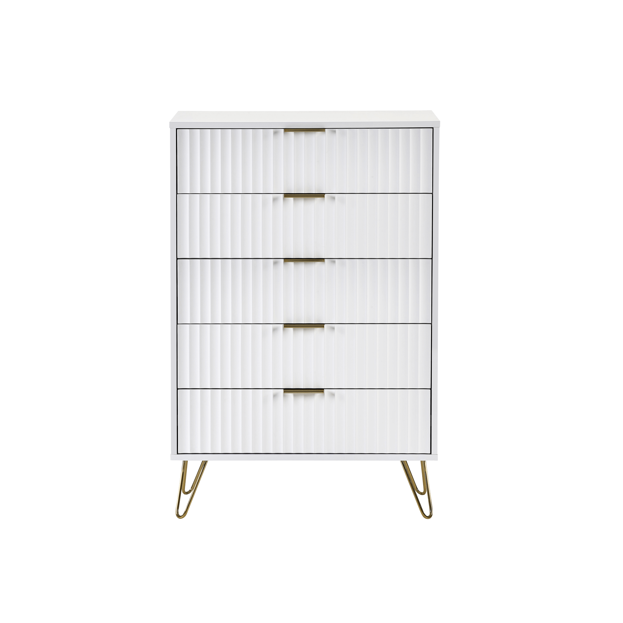 Levi 5 Drawer Chest - Matt White