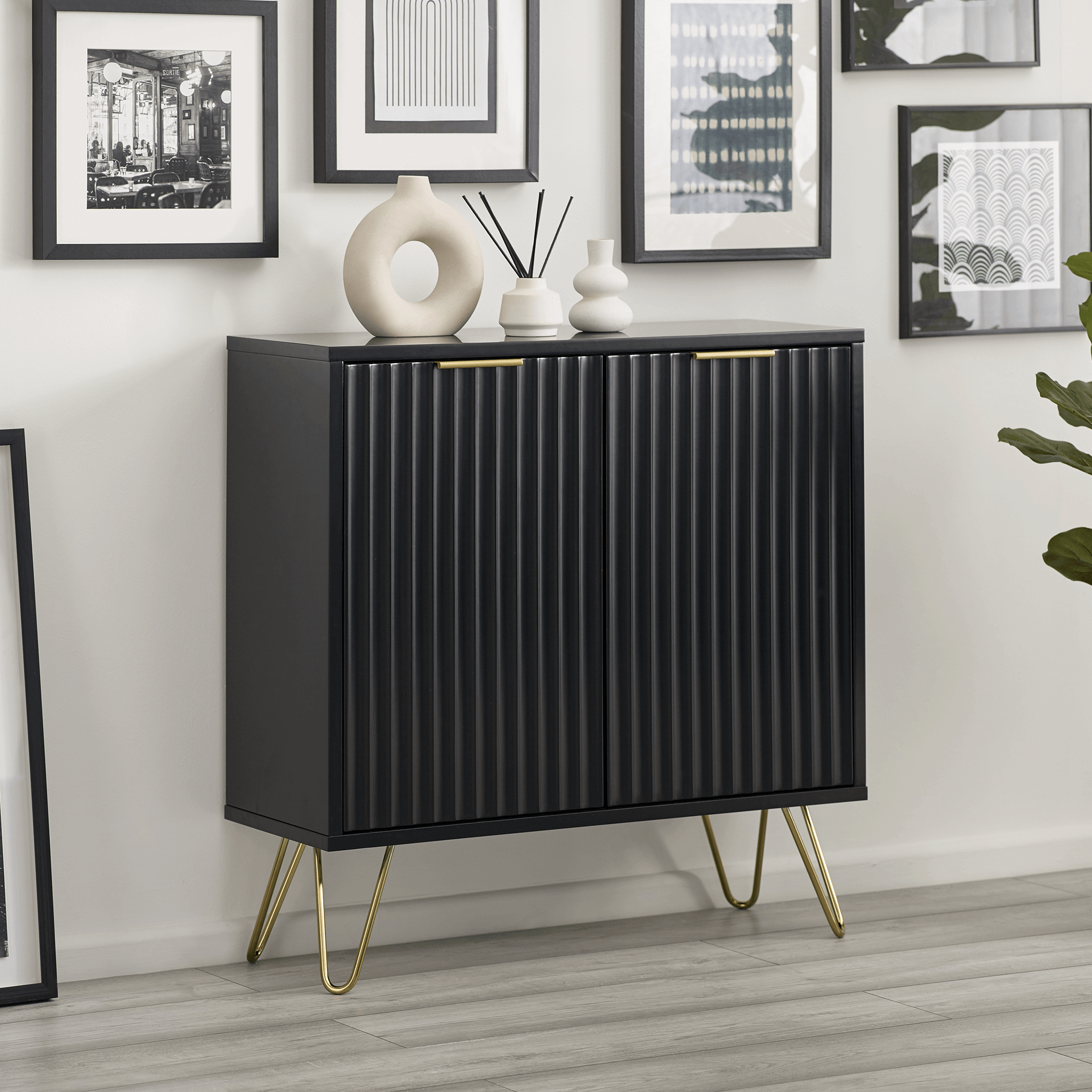 Levi Compact Sideboard - Matt Black