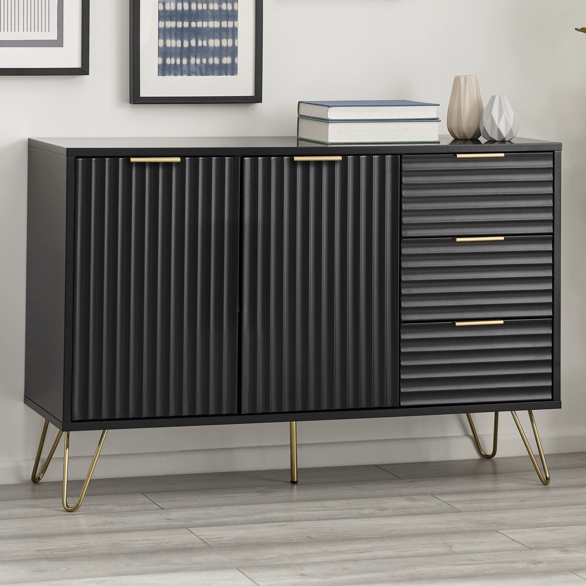 Levi Large Sideboard - Matt Black